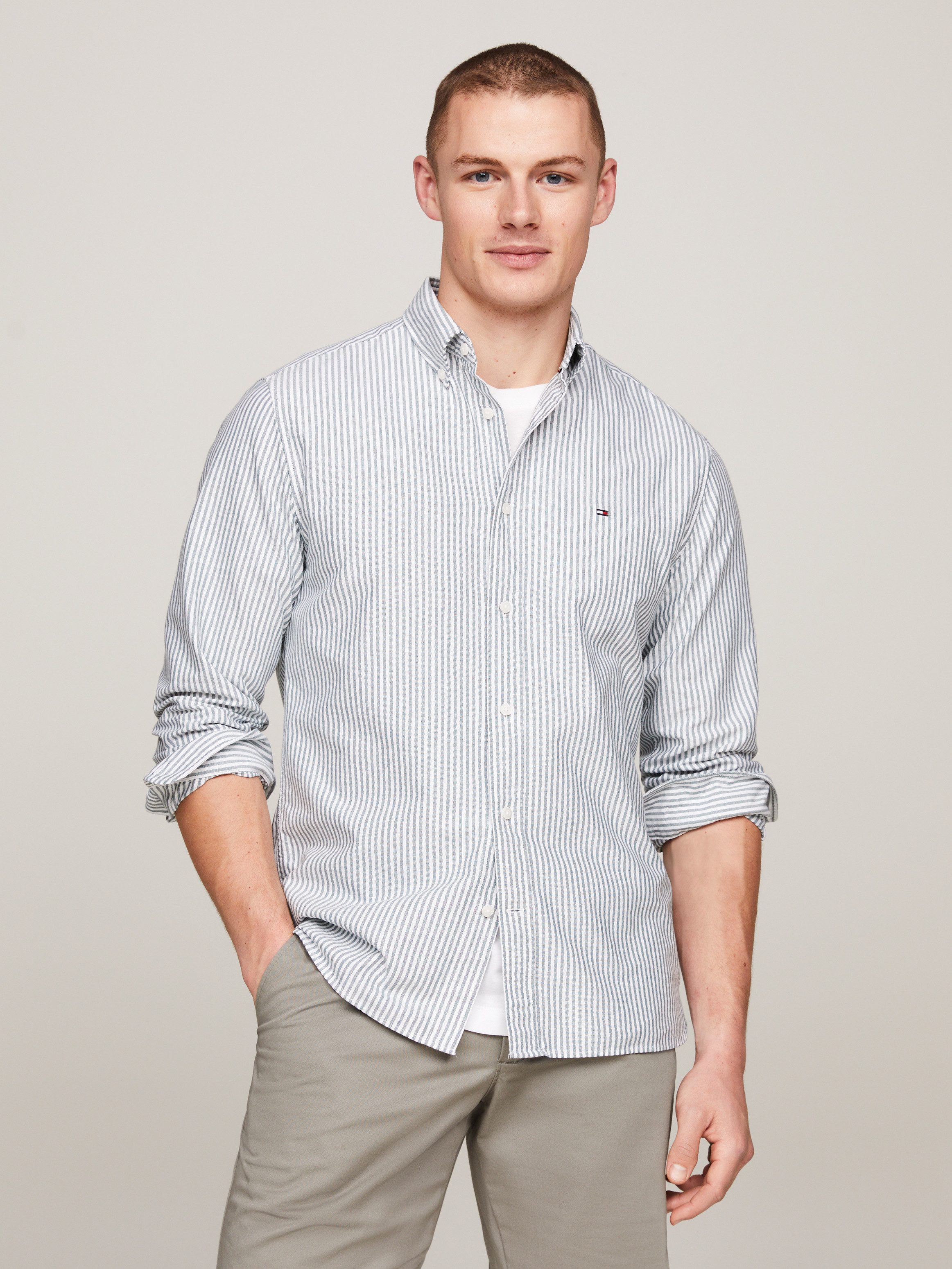 Tommy Hilfiger Overhemd met lange mouwen HERITAGE OXFORD STRIPE RF SHIRT