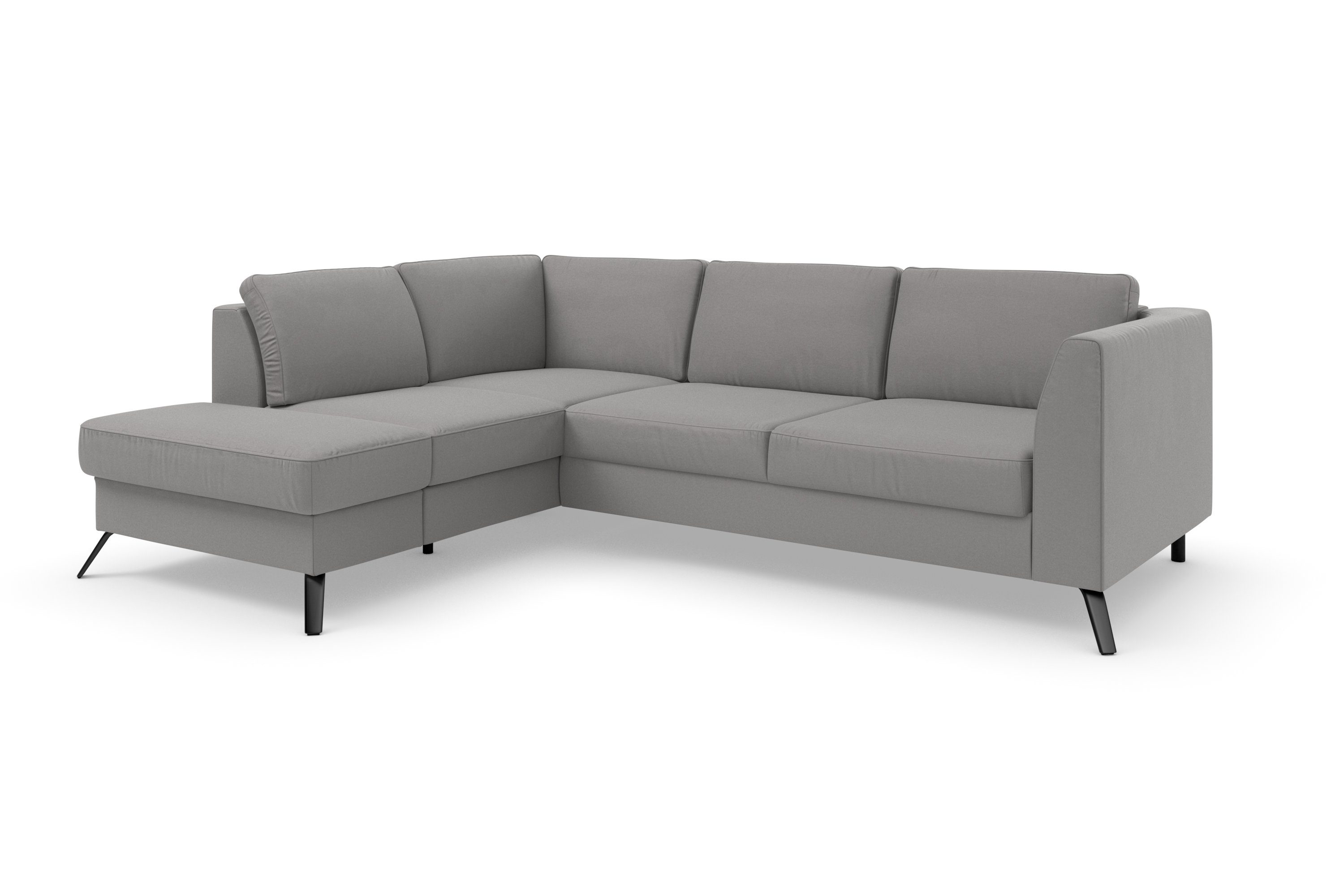 sit&more Hoekbank Olsen L-vorm inclusief zitdiepteverstelling, naar keuze met slaapfunctie, 15 cm hoog