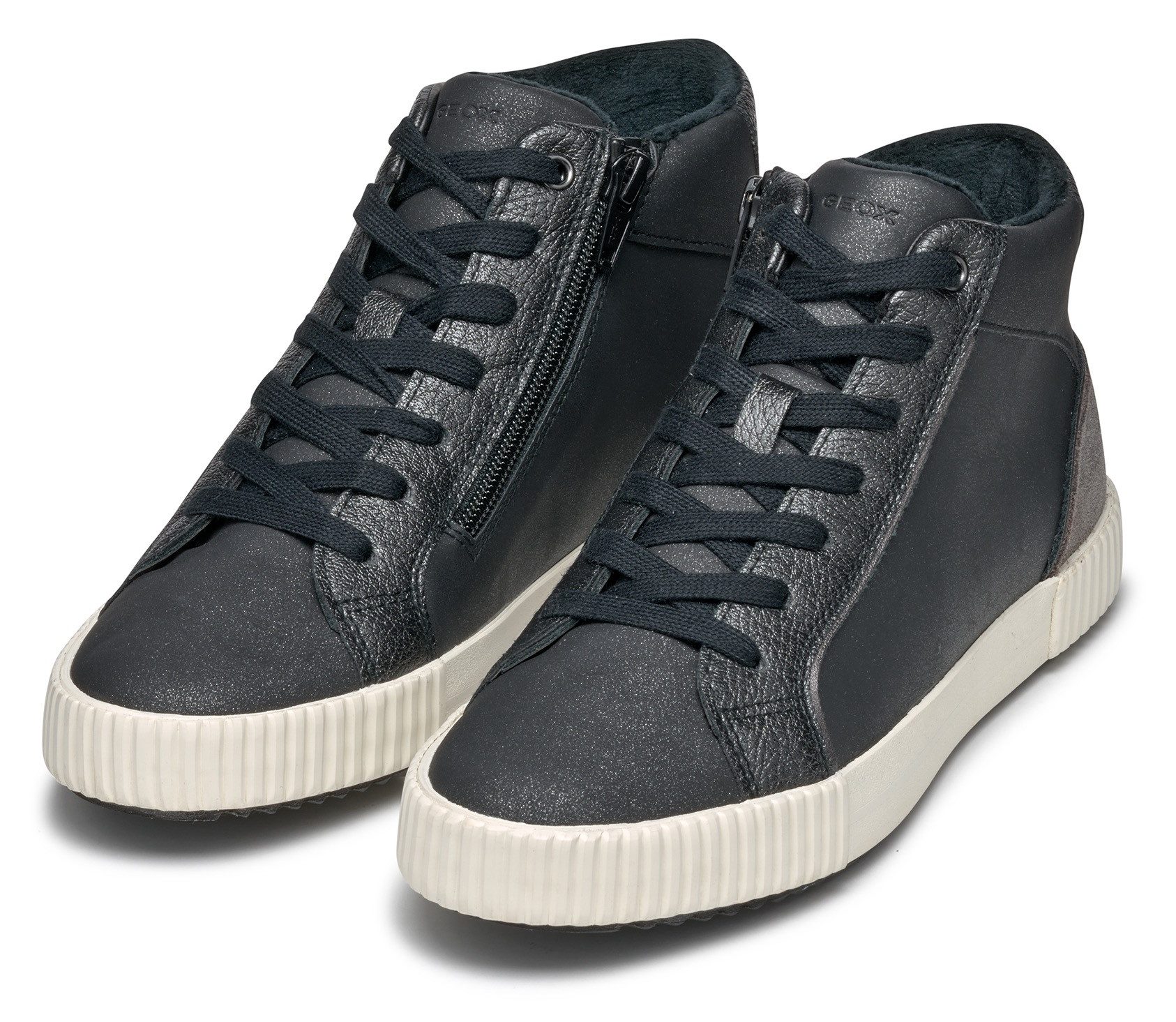 Geox Sneakers D BLOMIEE G high top sneaker veterschoenen winterlaarzen met verwarmende voering