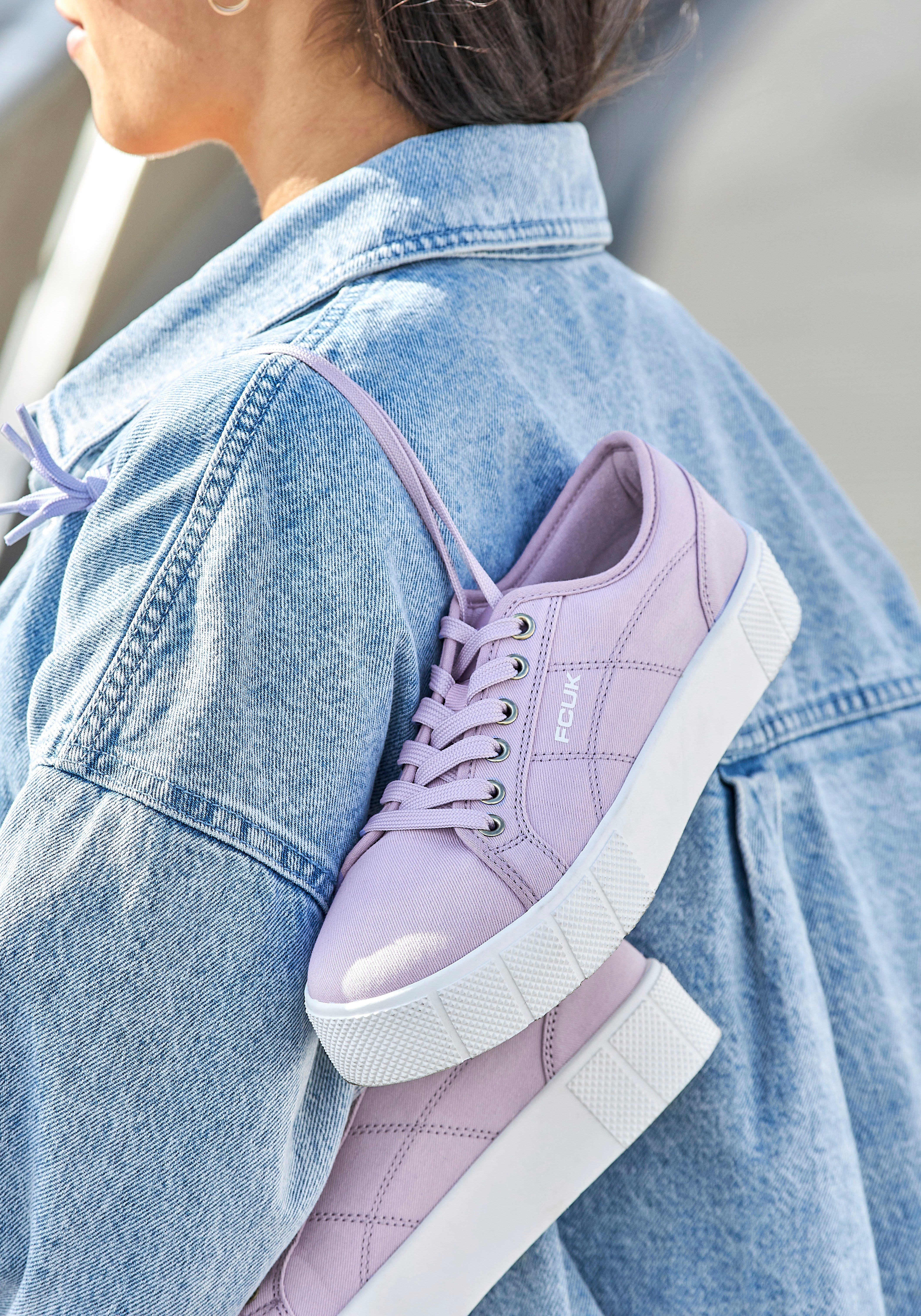 FCUK Sneakers Vrijetijdsschoen, lage schoen met plateaus zool VEGAN