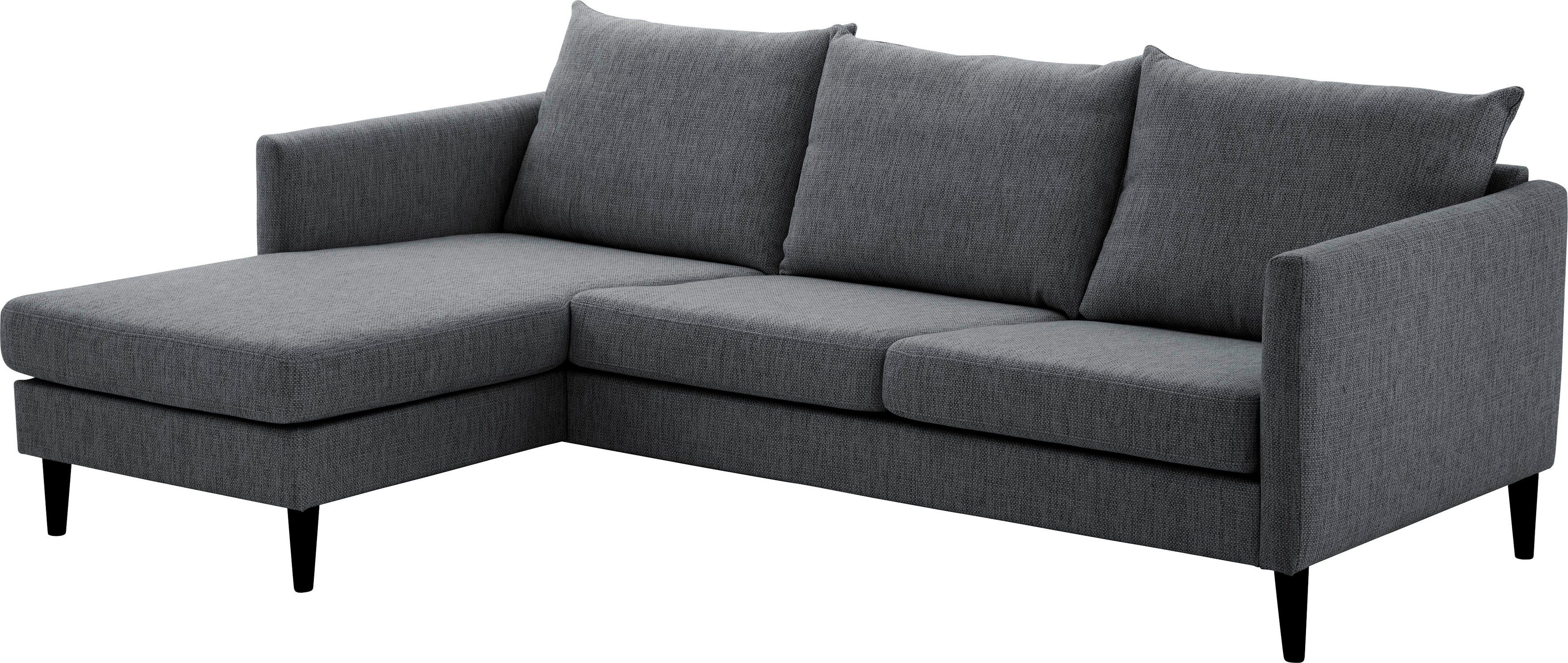 ATLANTIC home collection Hoekbank Rekvik L-vorm met golfvering, ottomane aan beide kanten te monteren
