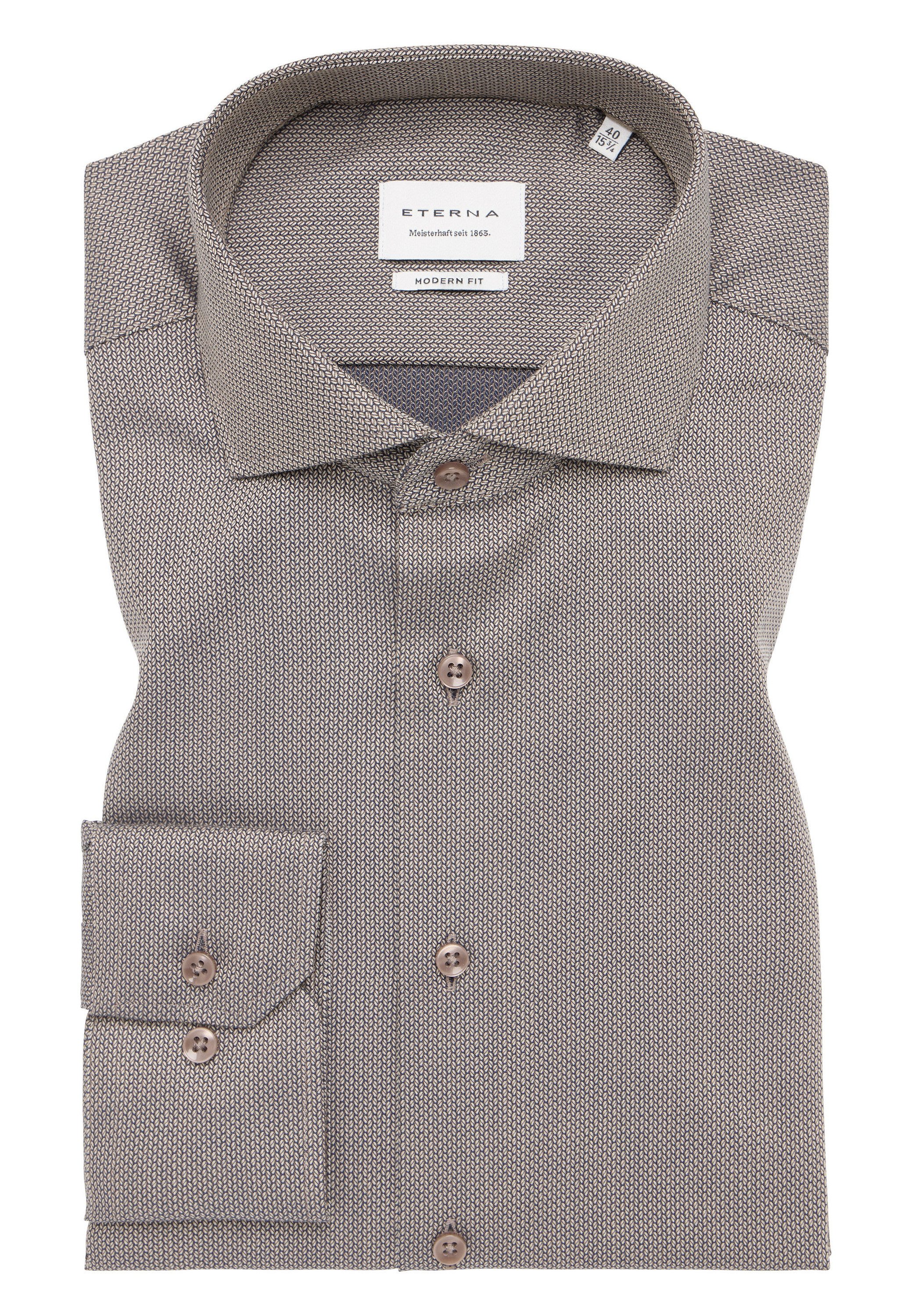 Eterna Overhemd met lange mouwen MODERN FIT NON IRON (strijkvrij)