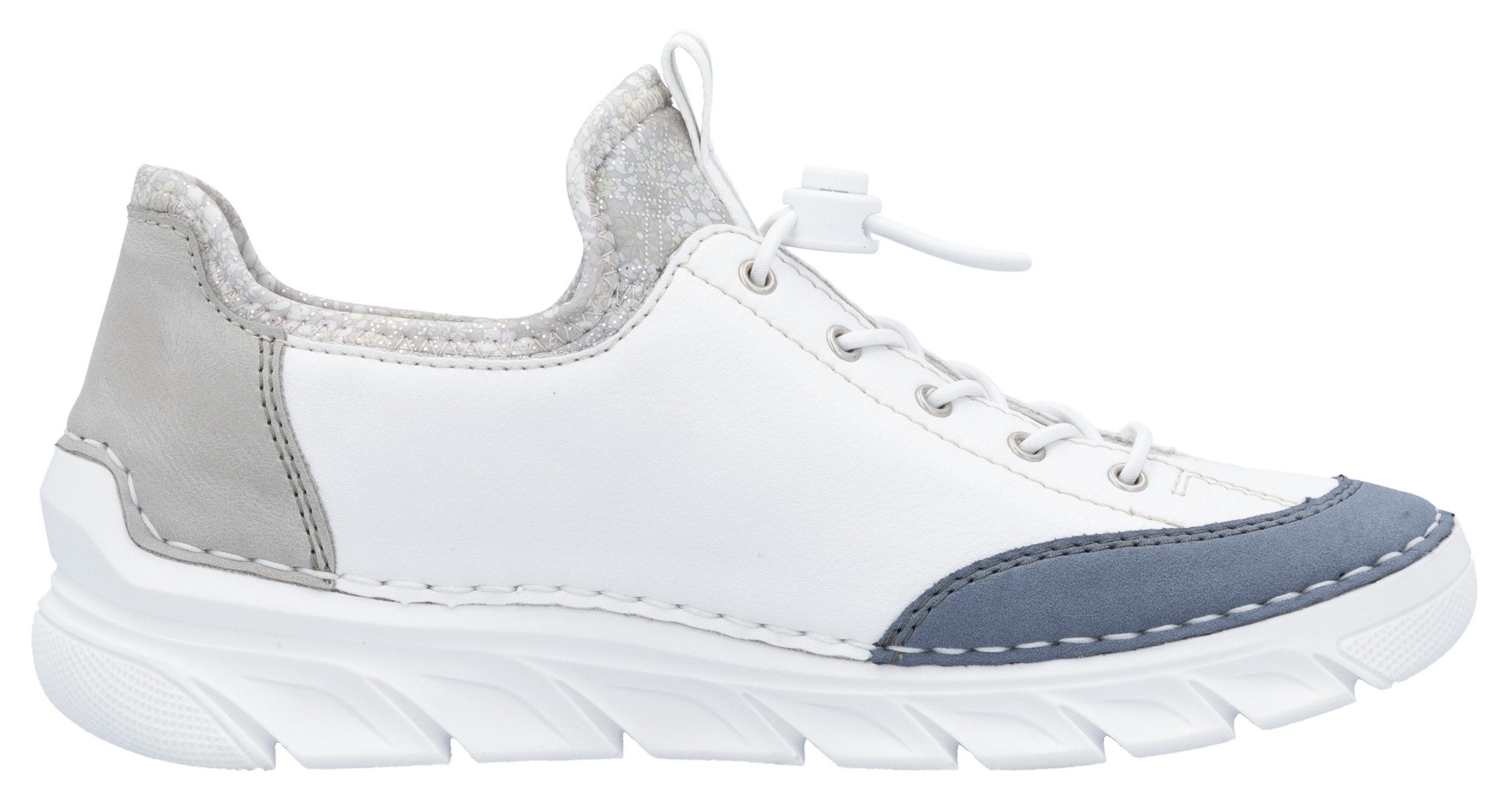 Rieker Slip-on sneakers Slipper, vrijetijdsschoen met contrasterende afwerkingen