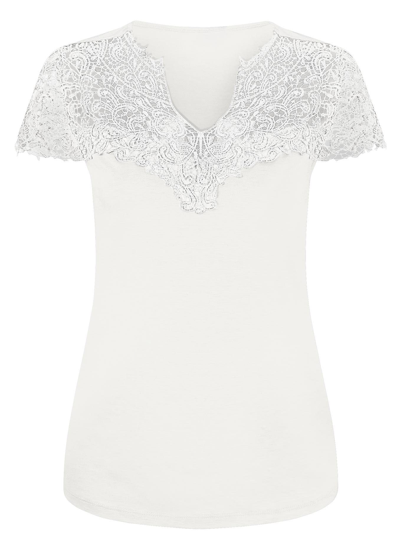Lady Kanten Shirt (1-delig)