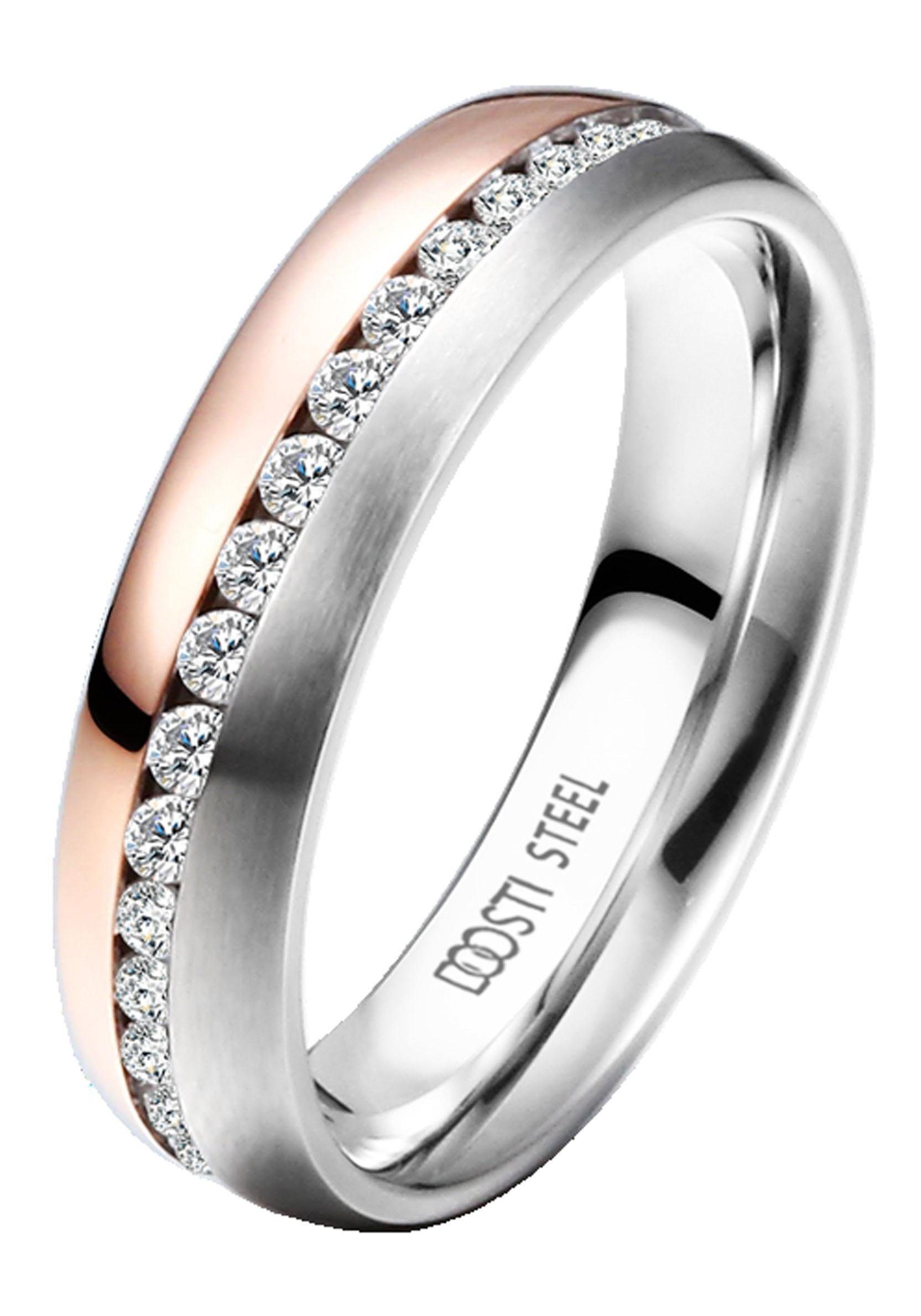 DOOSTI Trouwring Sieraden cadeau roestvrijstalen trouwring partnerring LIEBE