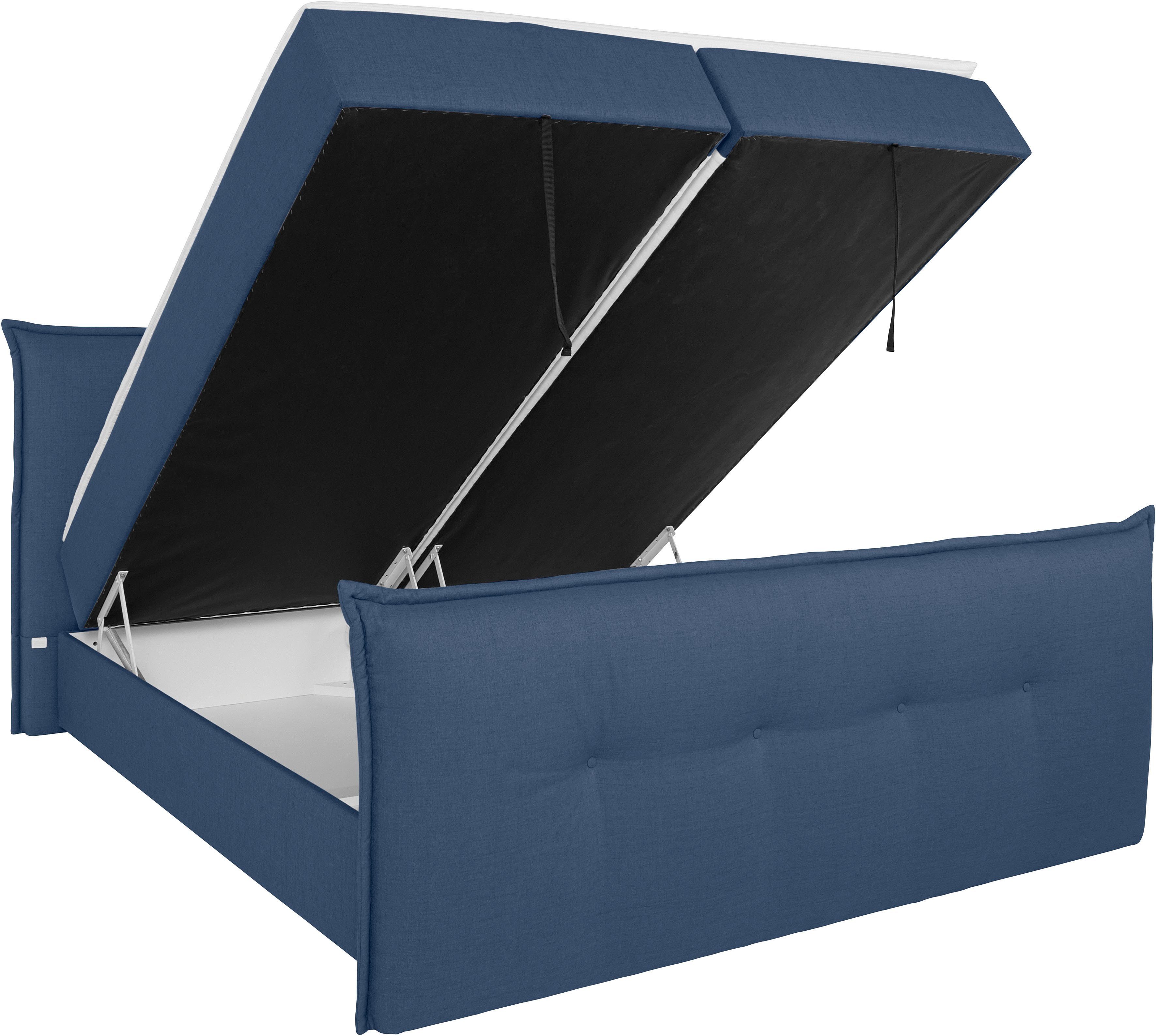 andas Boxspring Lichtgewicht inclusief voetbord, bedkist & topmatras, in 4 breedten en 2 hardheden