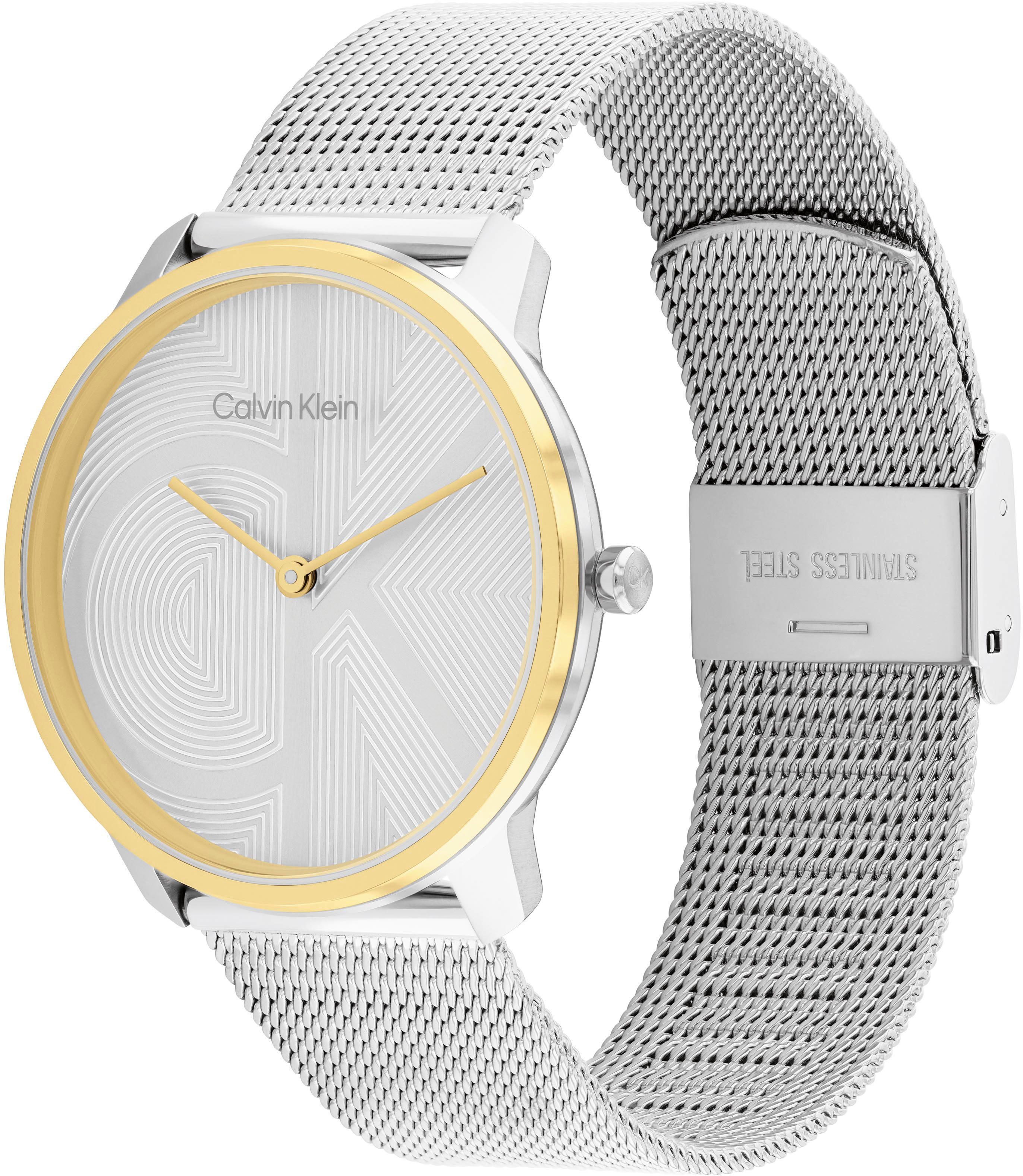 Calvin Klein Kwartshorloge CK ICONIC 35 mm Horloge, dameshorloge, stalen band, analoog