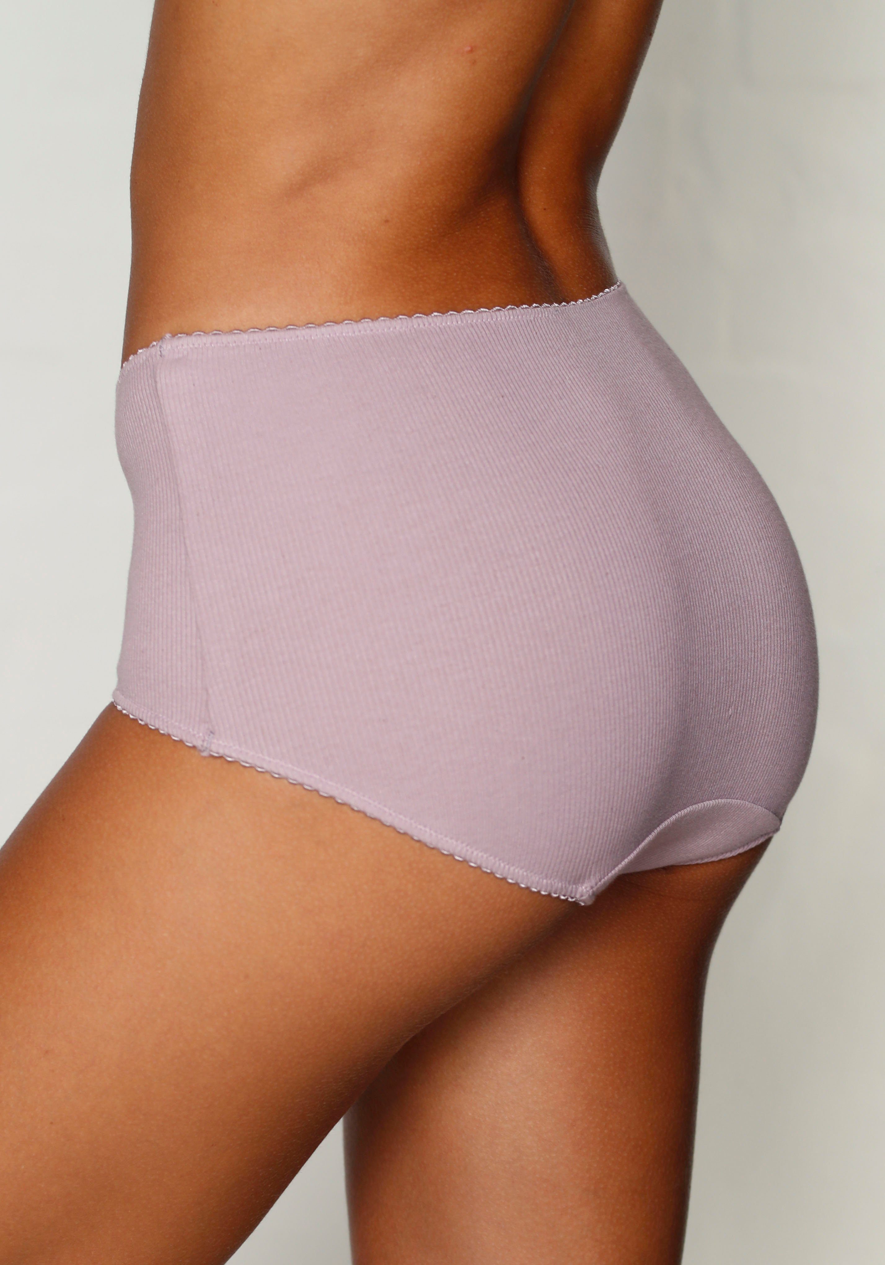 Vivance Tailleslip van zachte en elastische ribstof met delicate roosjes vooraan (3 stuks)