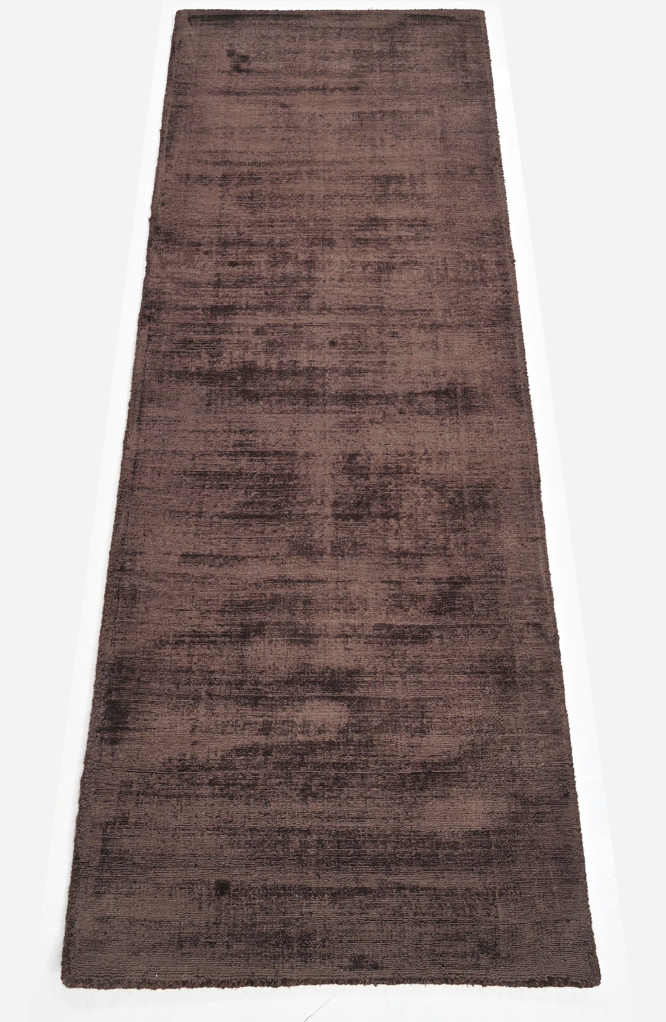 my home Loper Shirley, handgeweven viscose tapijt, kleurveranderend lopers maat 90 cm x 250 cm x 12 mm bruin