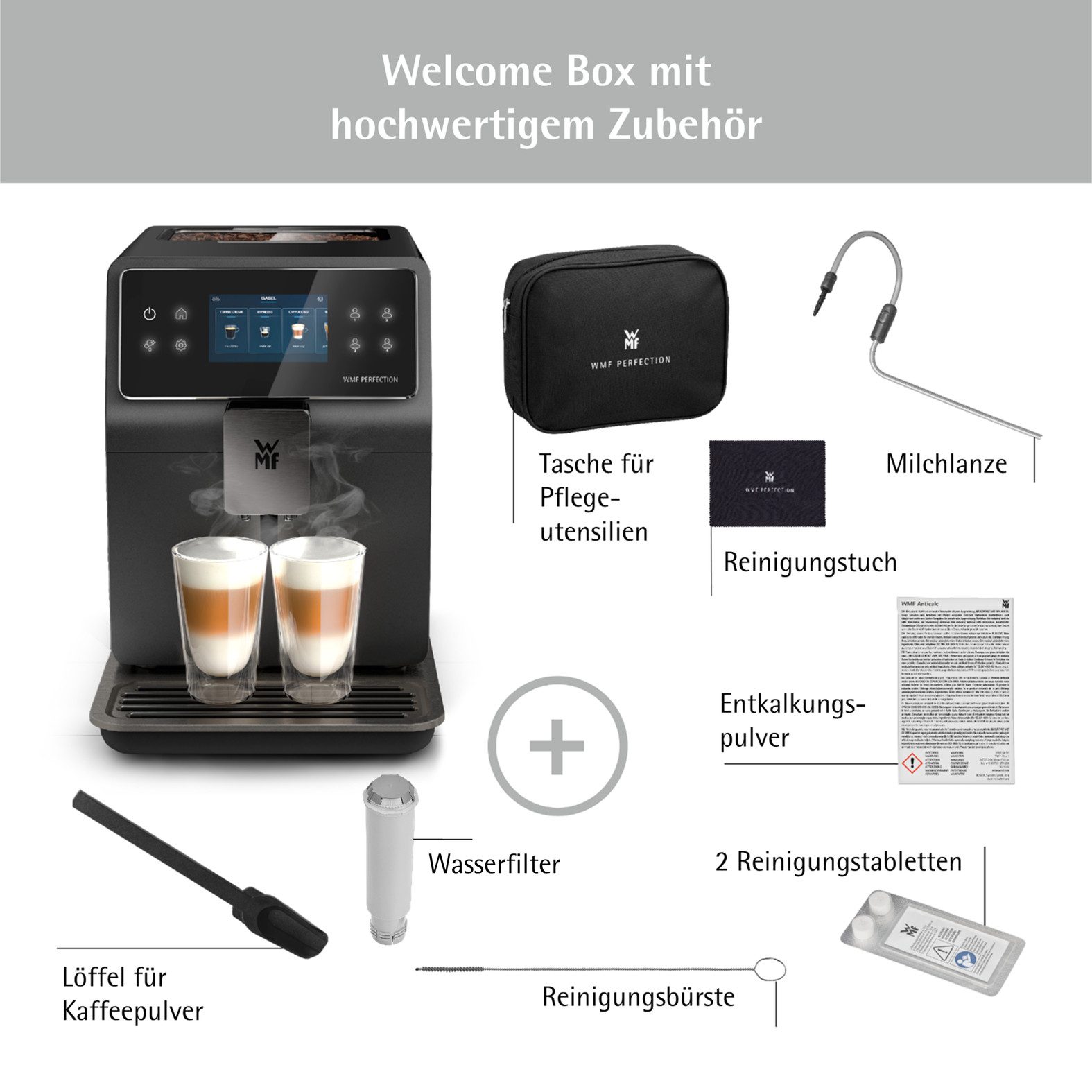 WMF Volautomatisch koffiezetapparaat Perfection 740 CP820810, intuïtieve gebruikersinterface, perfecte melkschuim, zelfreinigend