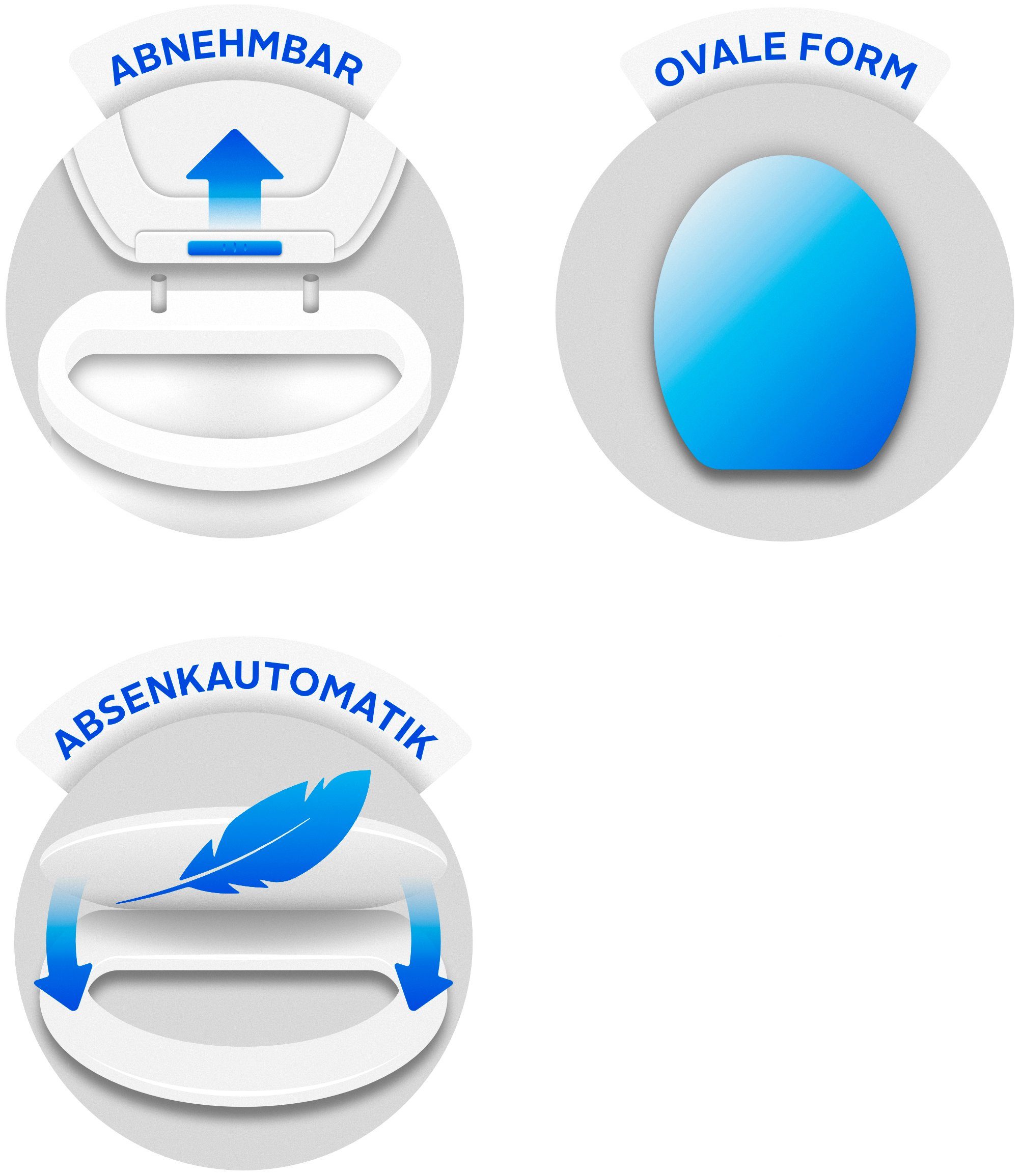 WENKO Toiletzitting Astera Duroplast, met soft-closemechanisme
