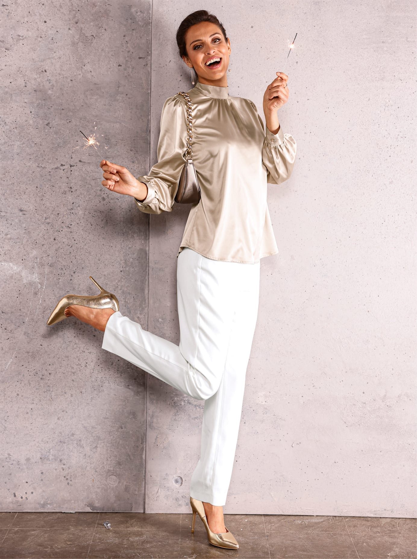 Classic Inspirationen Satijnen blouse