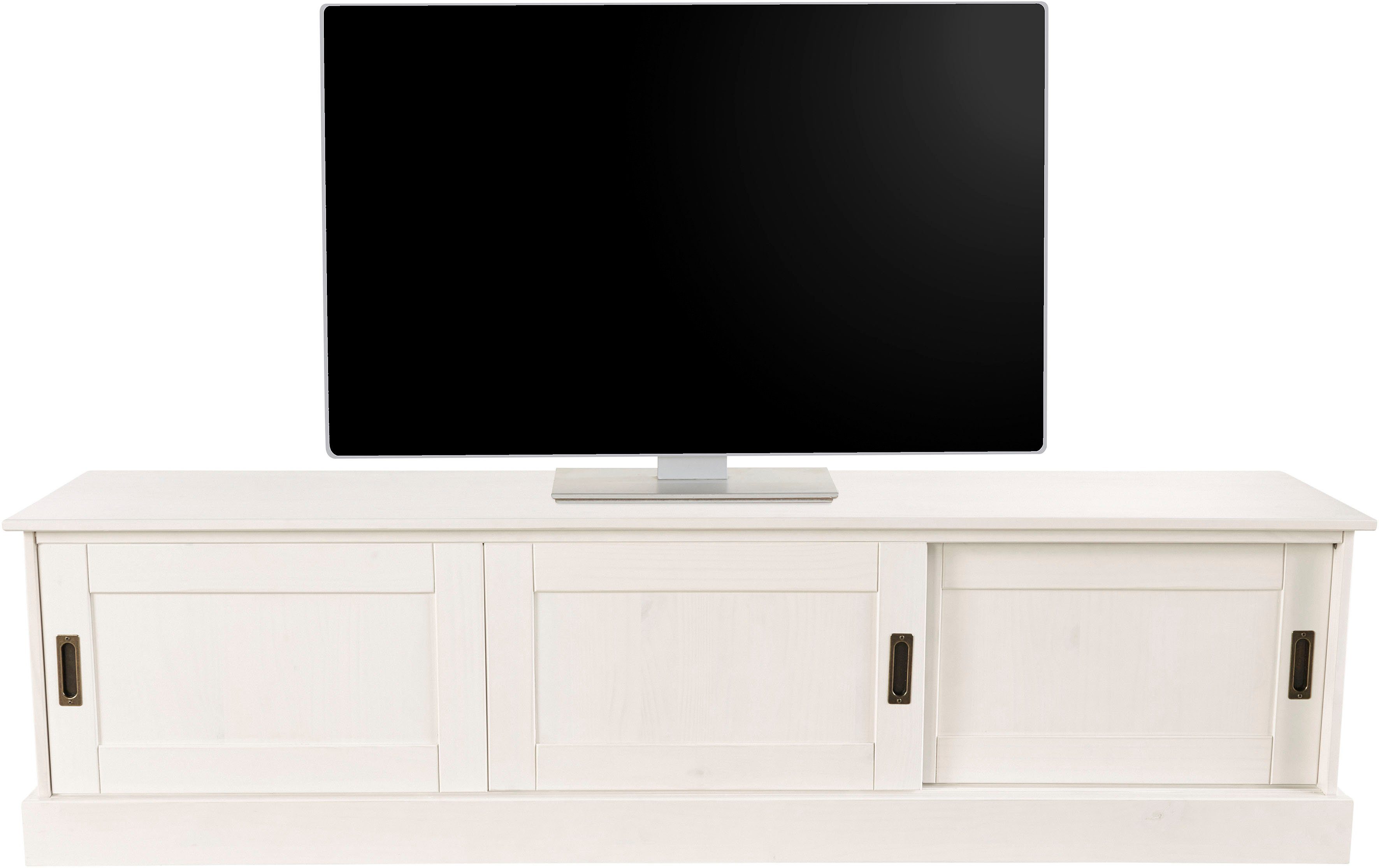 Home affaire Tv-meubel Schröder Commode met 3 schuifdeuren, van massief dennenhout