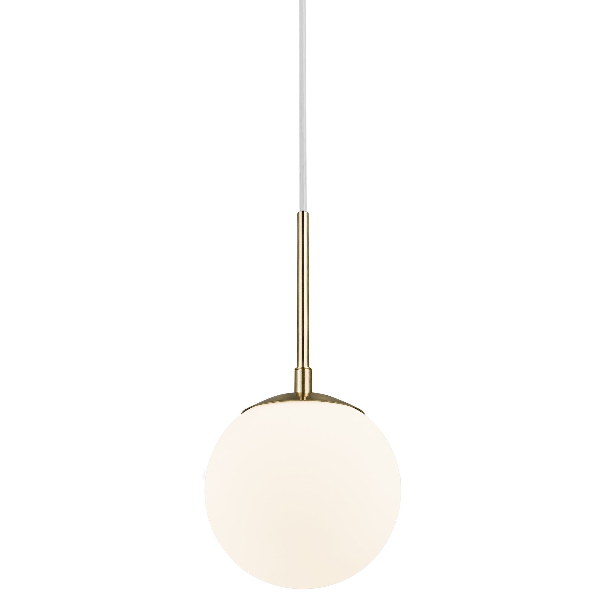 Nordlux Hanglamp Grant Hanglamp, met de mond geblazen glas, messing stijl