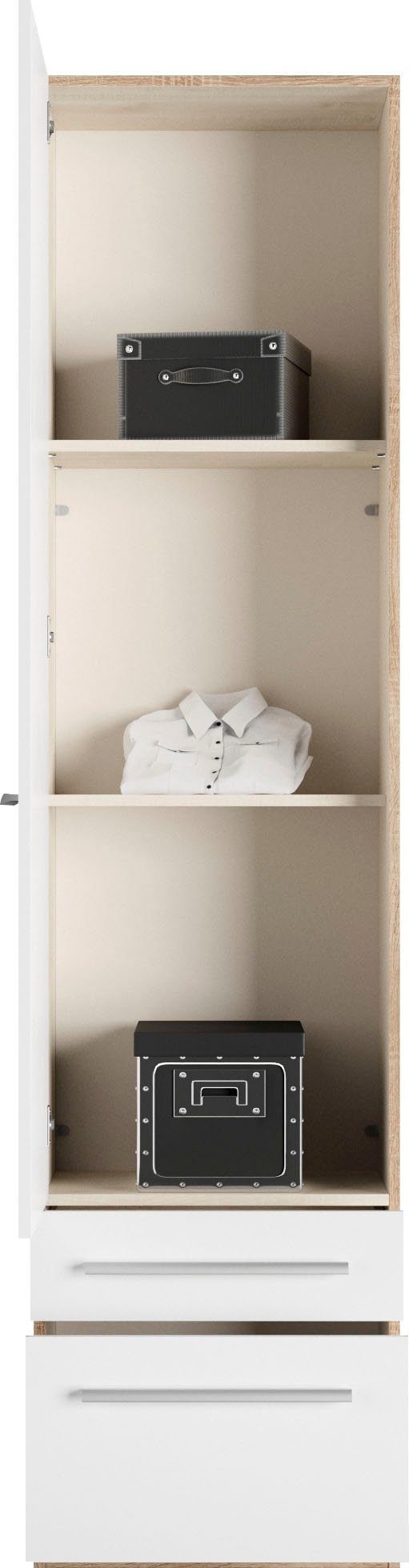 priess Kledingkast Kast garderobe waskast Barcelona in 5 breedtes veel opbergruimte, ruime lades, met spiegel, made in germany