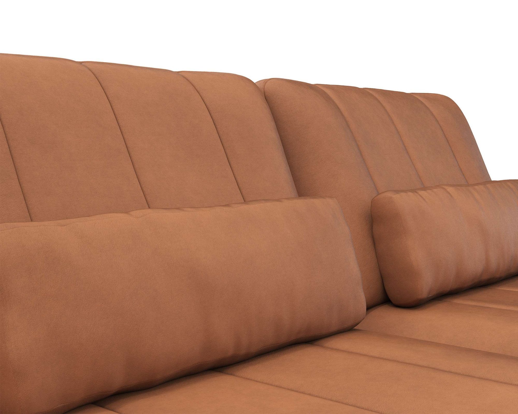 FLEXLUX 3-zitsbank Tropea multifunctionele bank, designbank, relaxfunctie, tv-bank, met armleuningverstelling en zitdiepteverstelling, breedte 252 cm