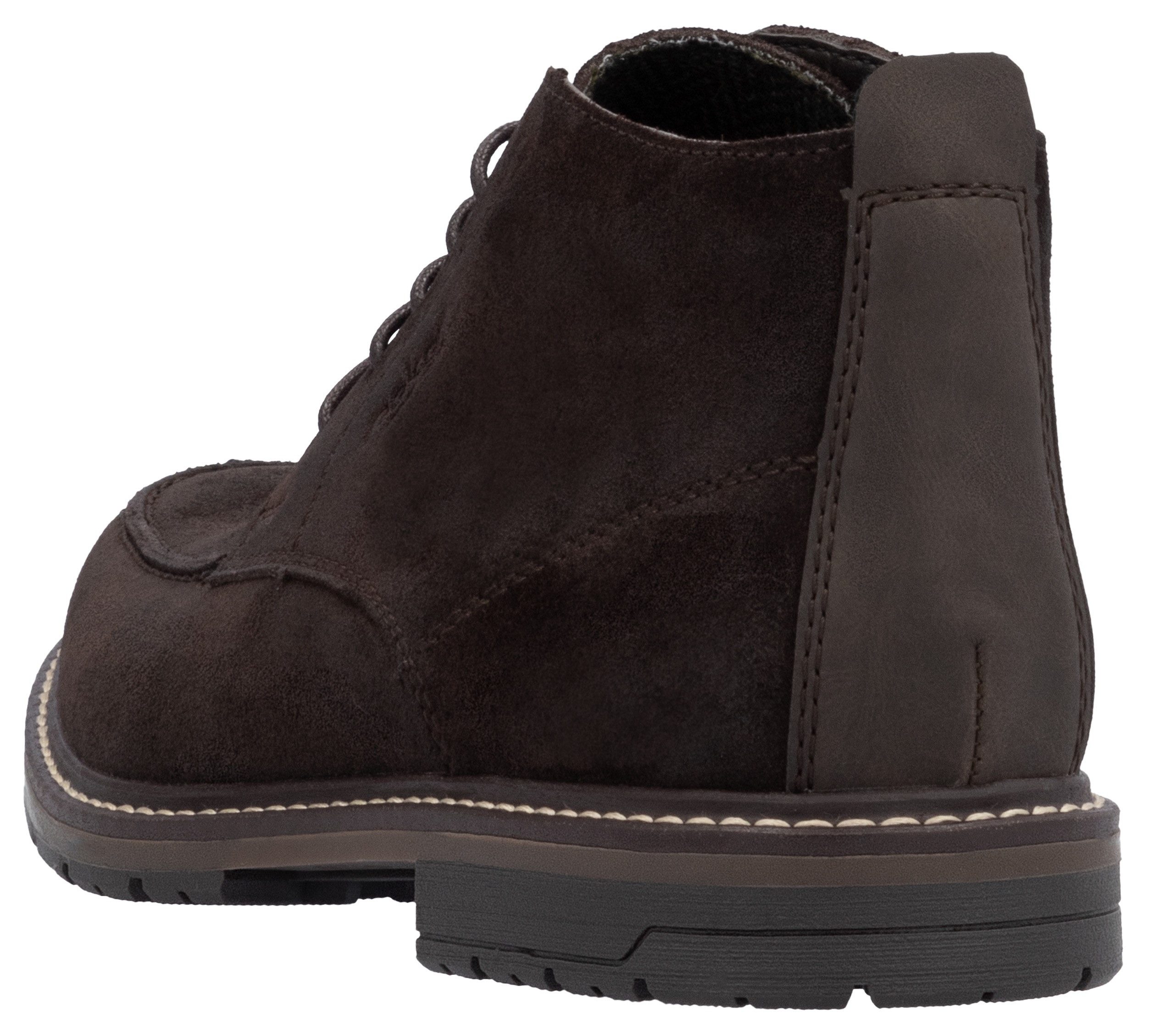Rieker Veterlaarsjes veterschoenen, enkelhoge business-enkellaars met profielzool