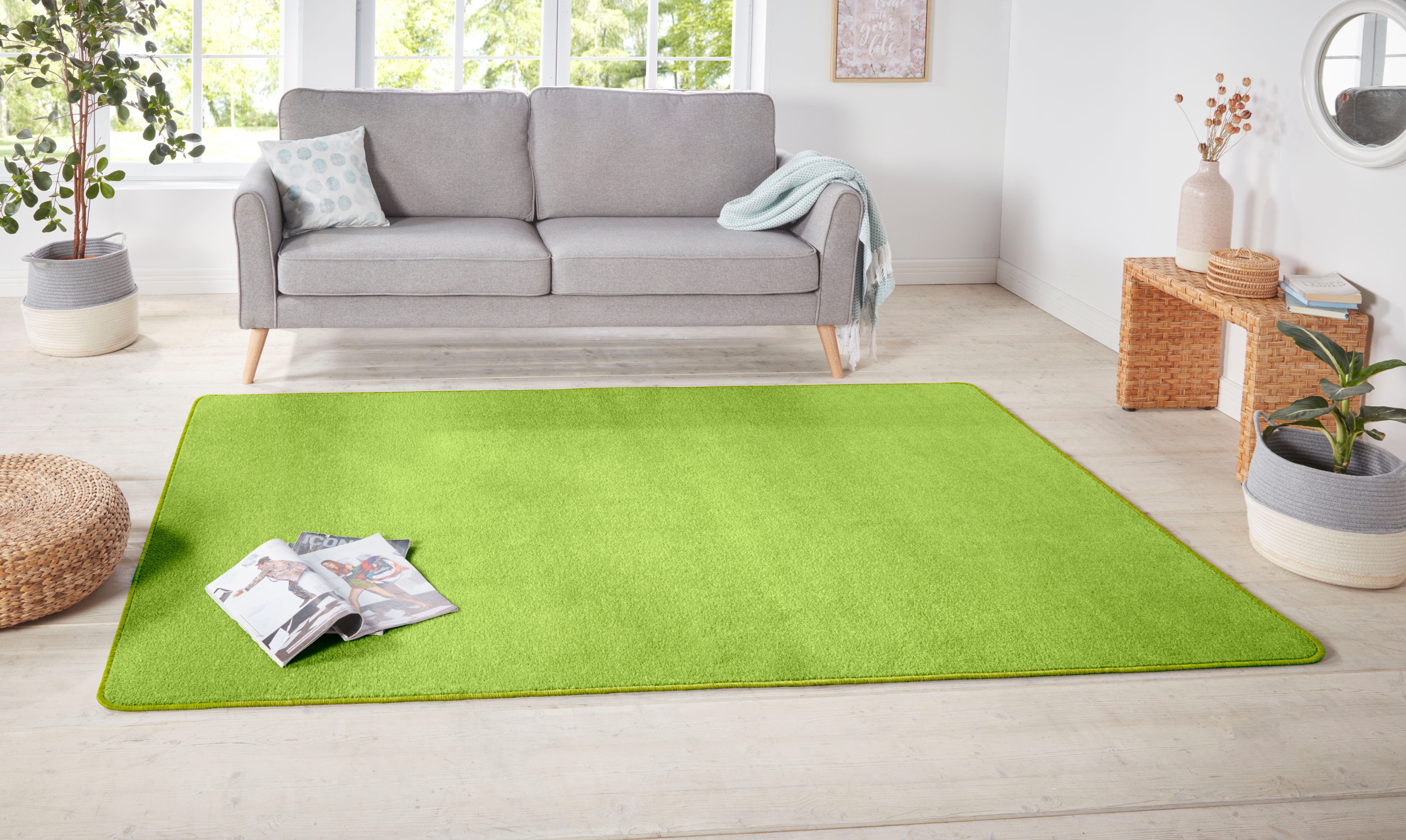 HANSE Home Vloerkleed Shashi Kortpolig, effen kleuren, loper, zacht, eetkamer, kinderkamer, gang