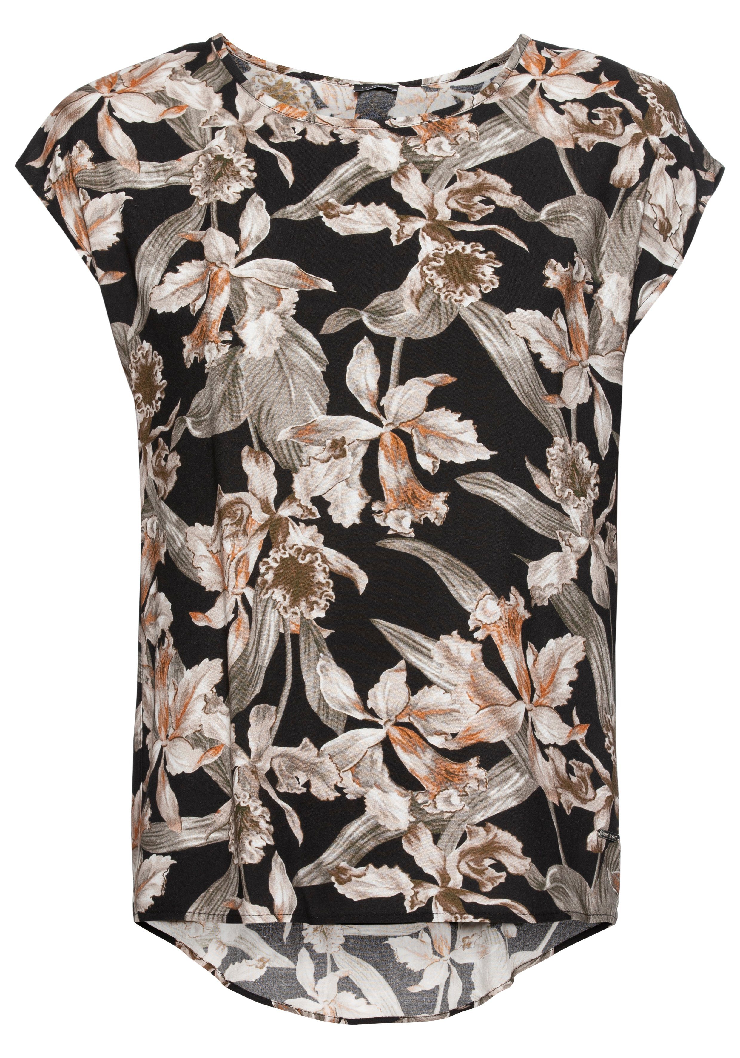 Laura Scott Gedessineerde blouse met een asymmetrische zoom