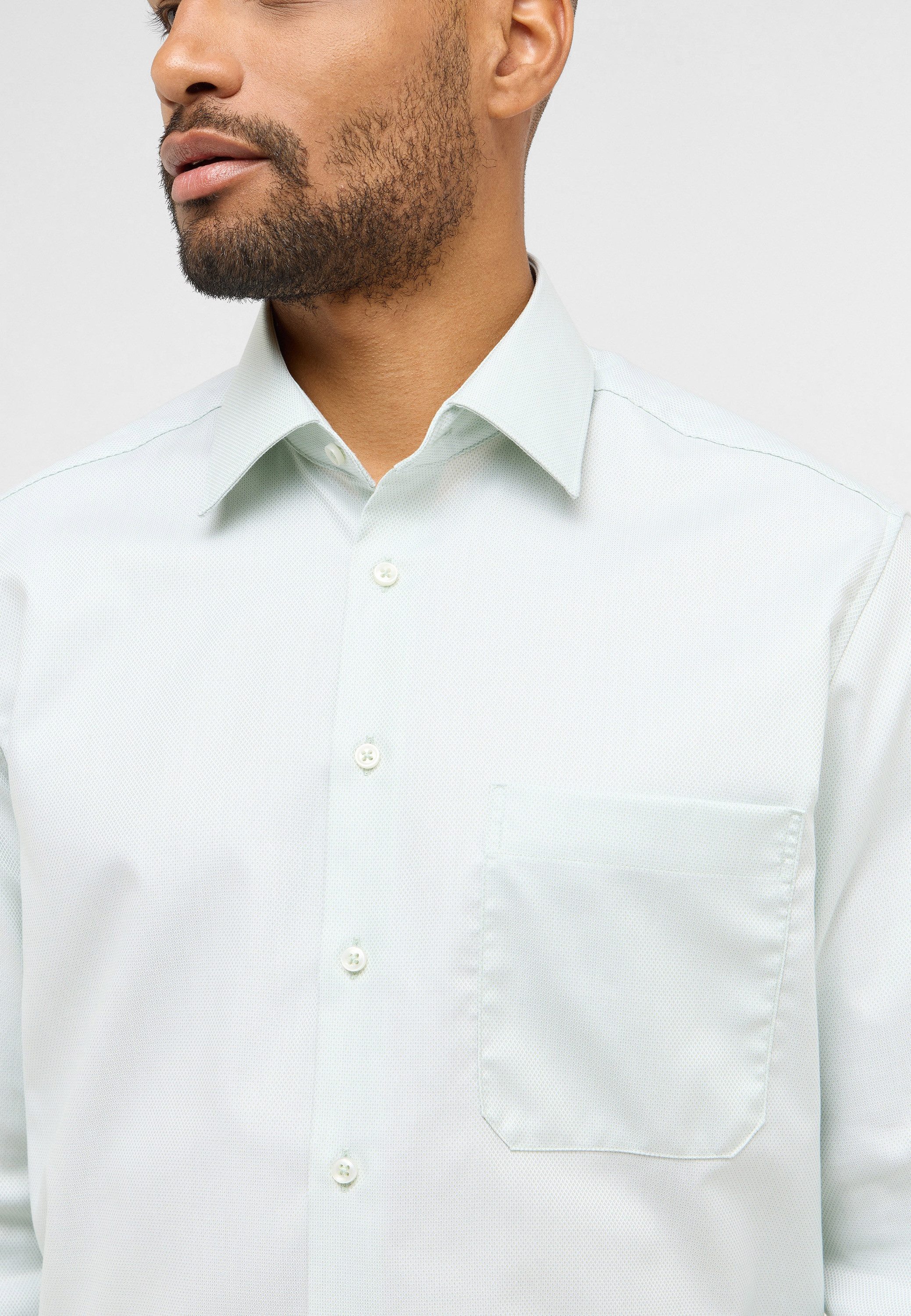 Eterna Overhemd met lange mouwen Comfort fit NON IRON (strijkvrij)