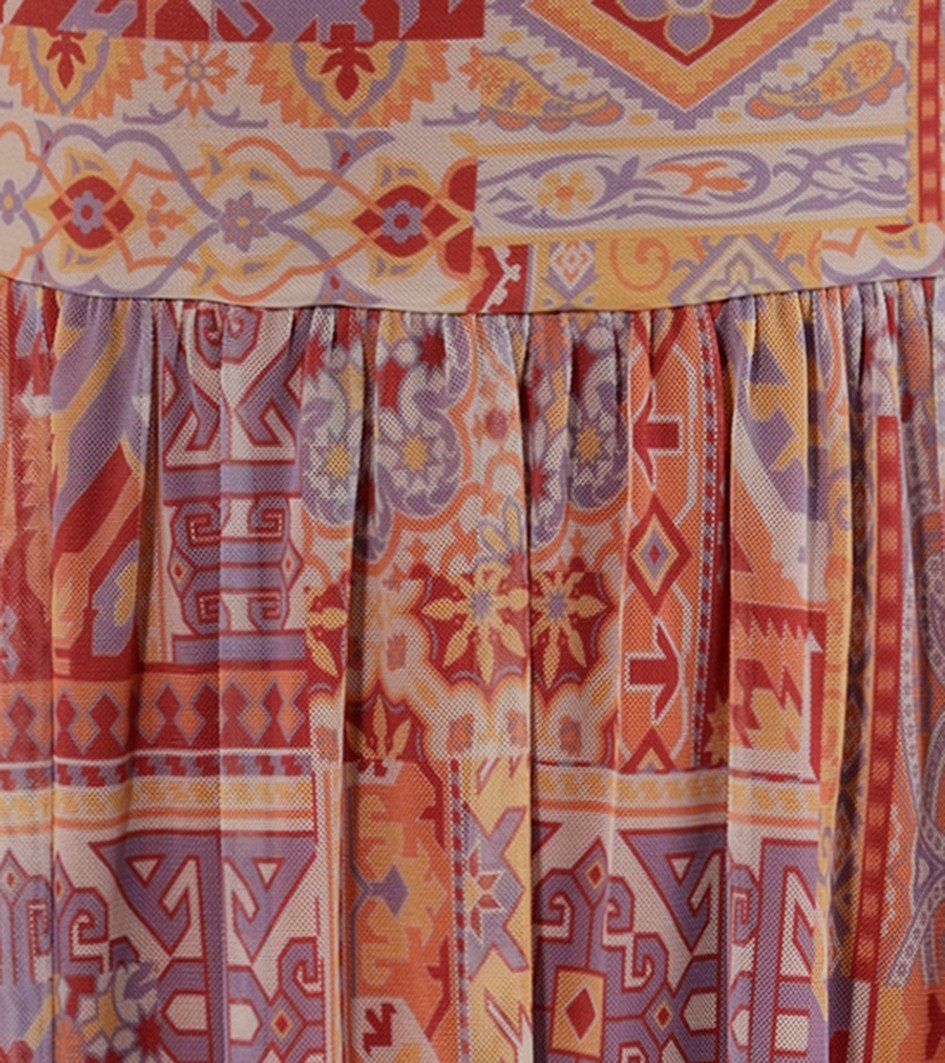 Aniston CASUAL Midi-jurk met kleurharmonieuze etnische print - nieuwe collectie