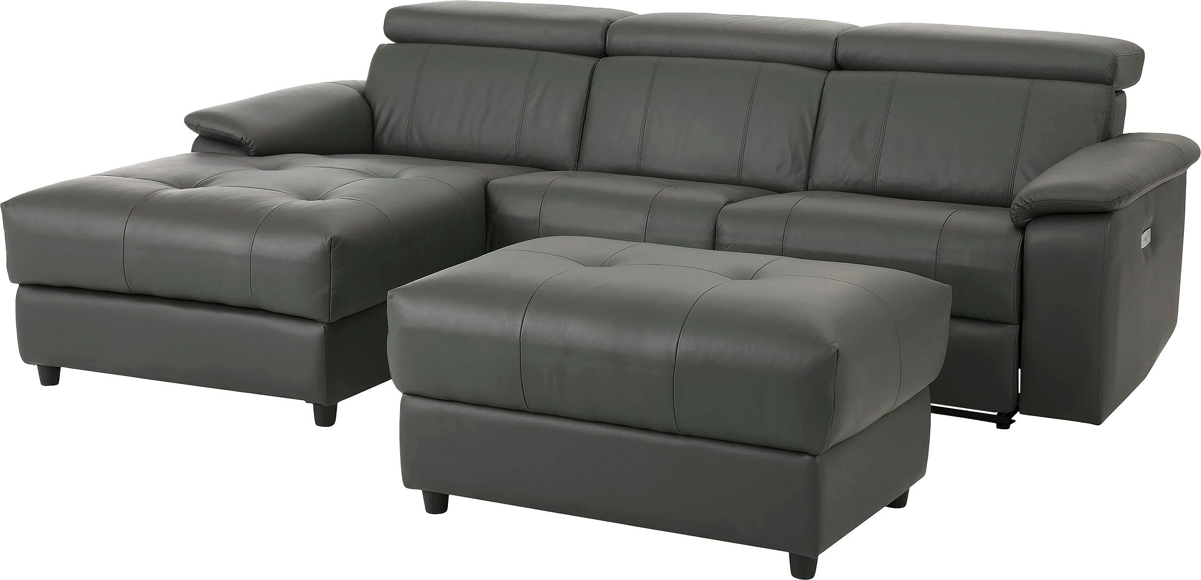 Home affaire Hoekbank Binado, L-vorm, met handmatige of elektrische relaxfunctie met usb-aansluiting