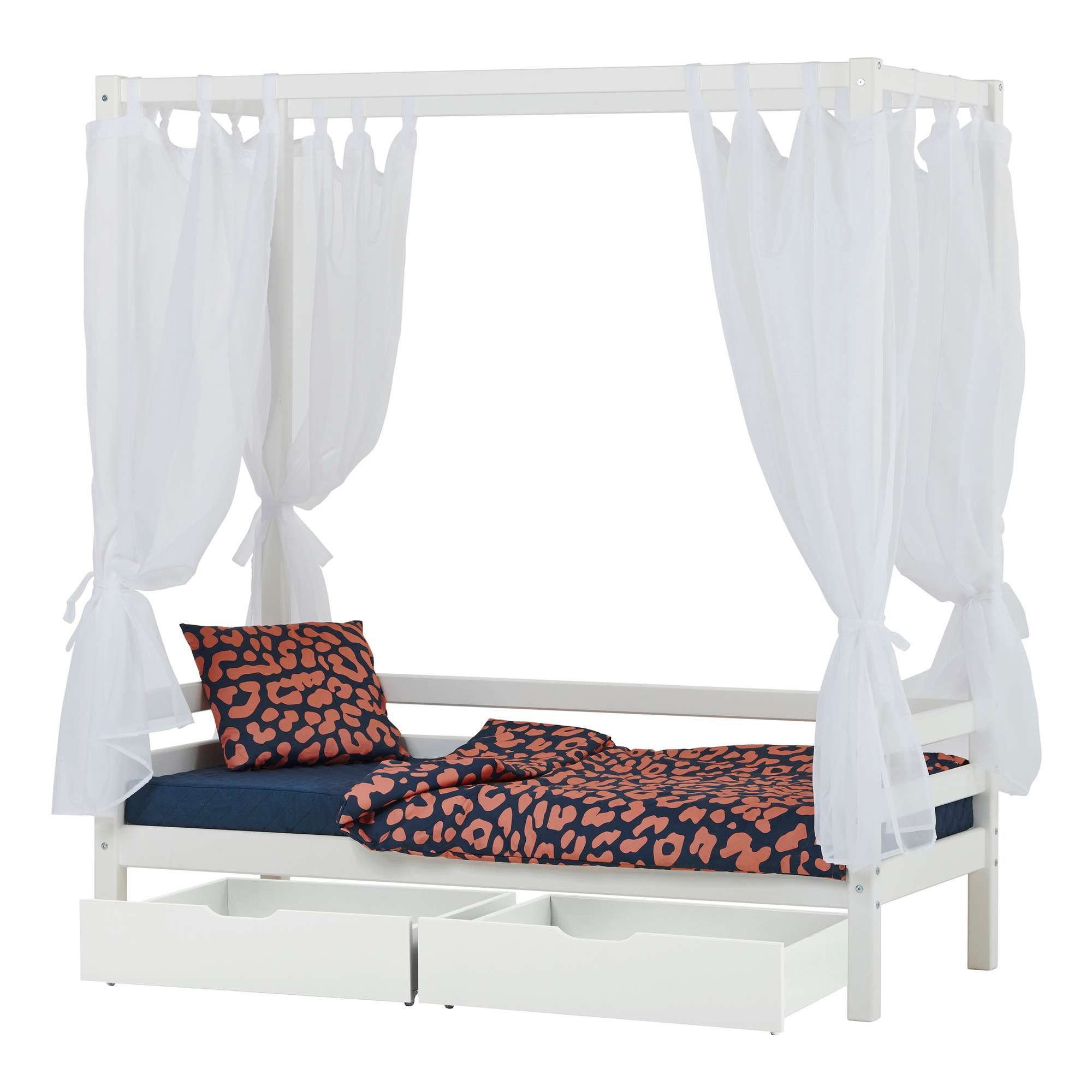 Hoppekids Hemelbed ECO Dream Kinderbett, Prinzessinnenbett, 90x200cm massiv