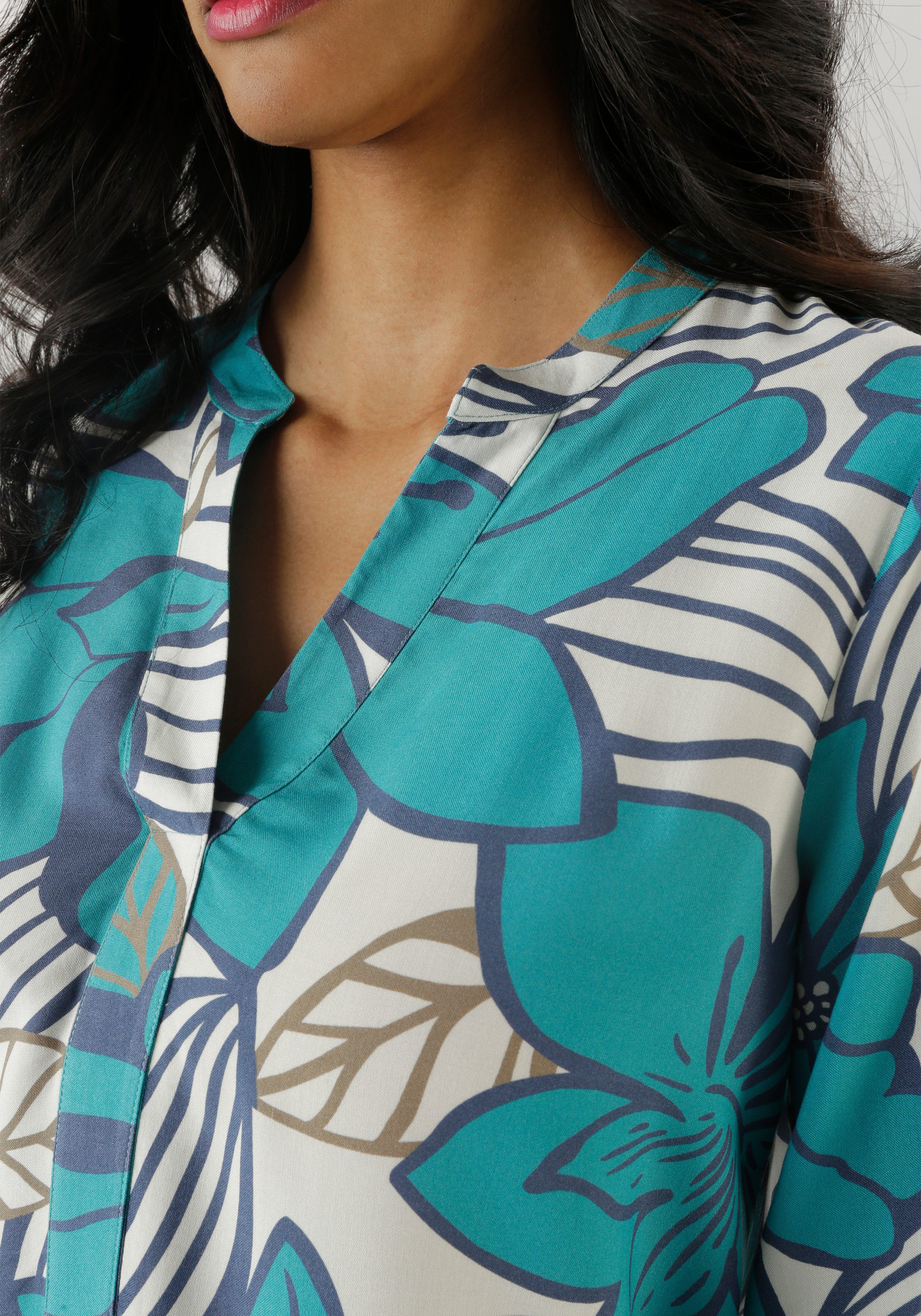 Aniston SELECTED Blouse zonder sluiting met schilderachtig bloemenprint - nieuwe collectie