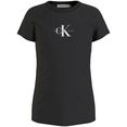 calvin klein t-shirt micro monogram top zwart