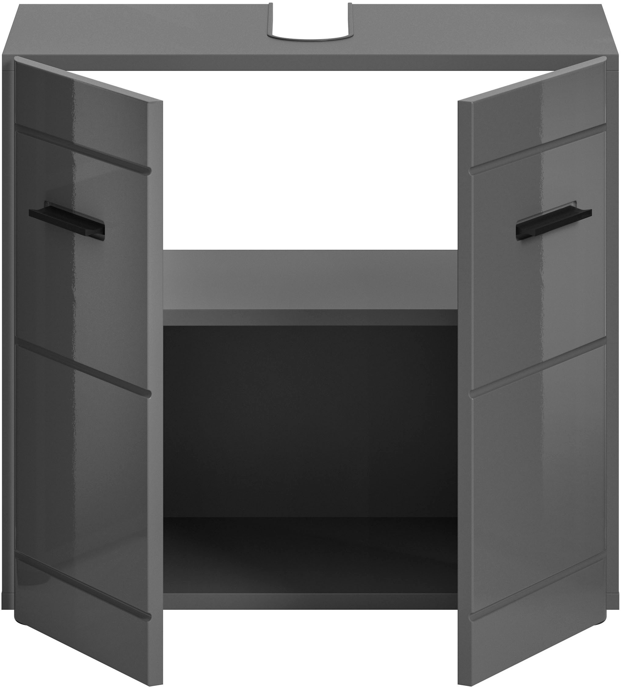 welltime Wastafelonderkast Doux, breedte 60 cm, 2 deuren, 1 plank, verdeelde achterwand