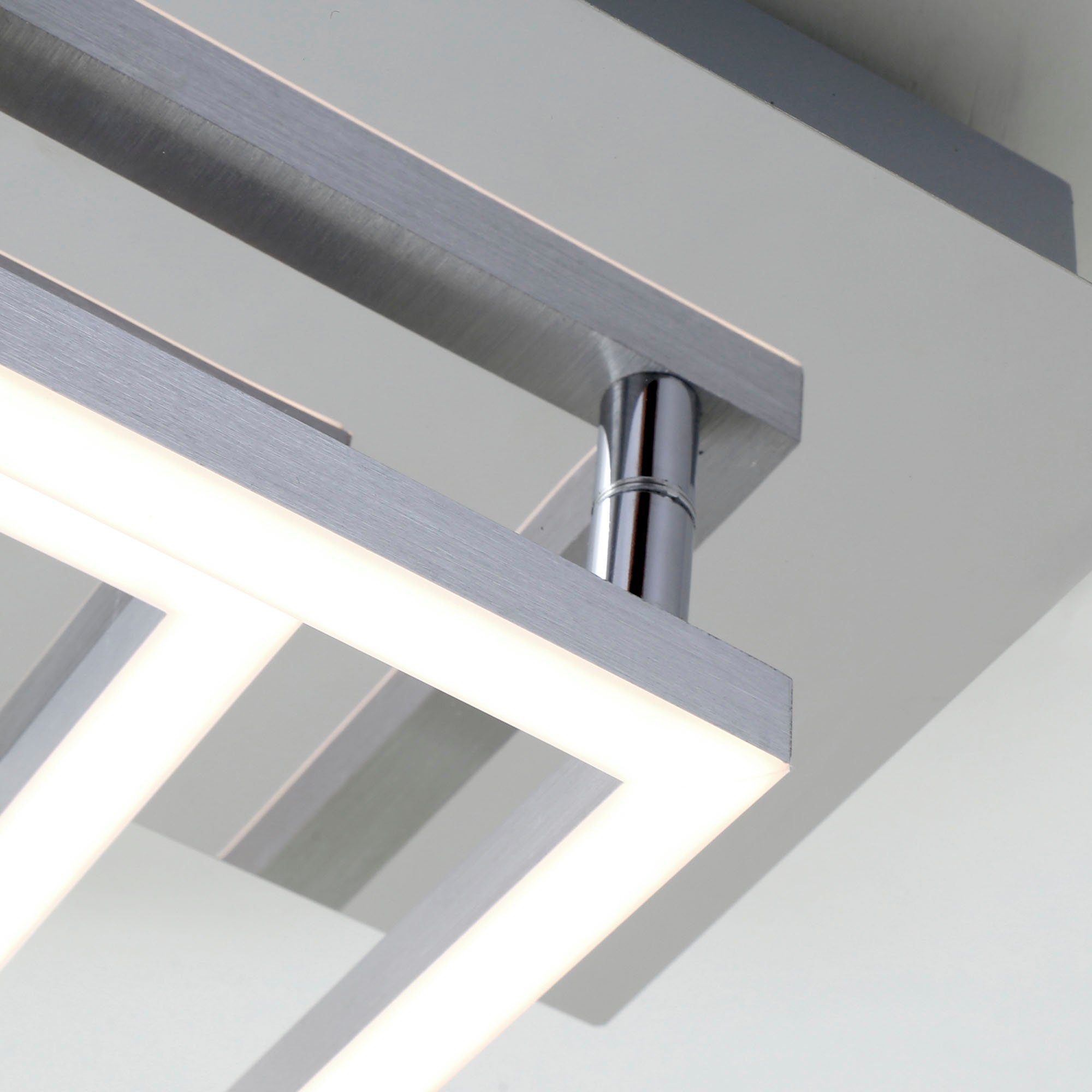 Briloner Leuchten Led-plafondlamp 3207018 FRAME Plafondlamp, 47x22,6x7,3 cm, chroom-aluminium, 5,5W, woonkamer, slaapkamer