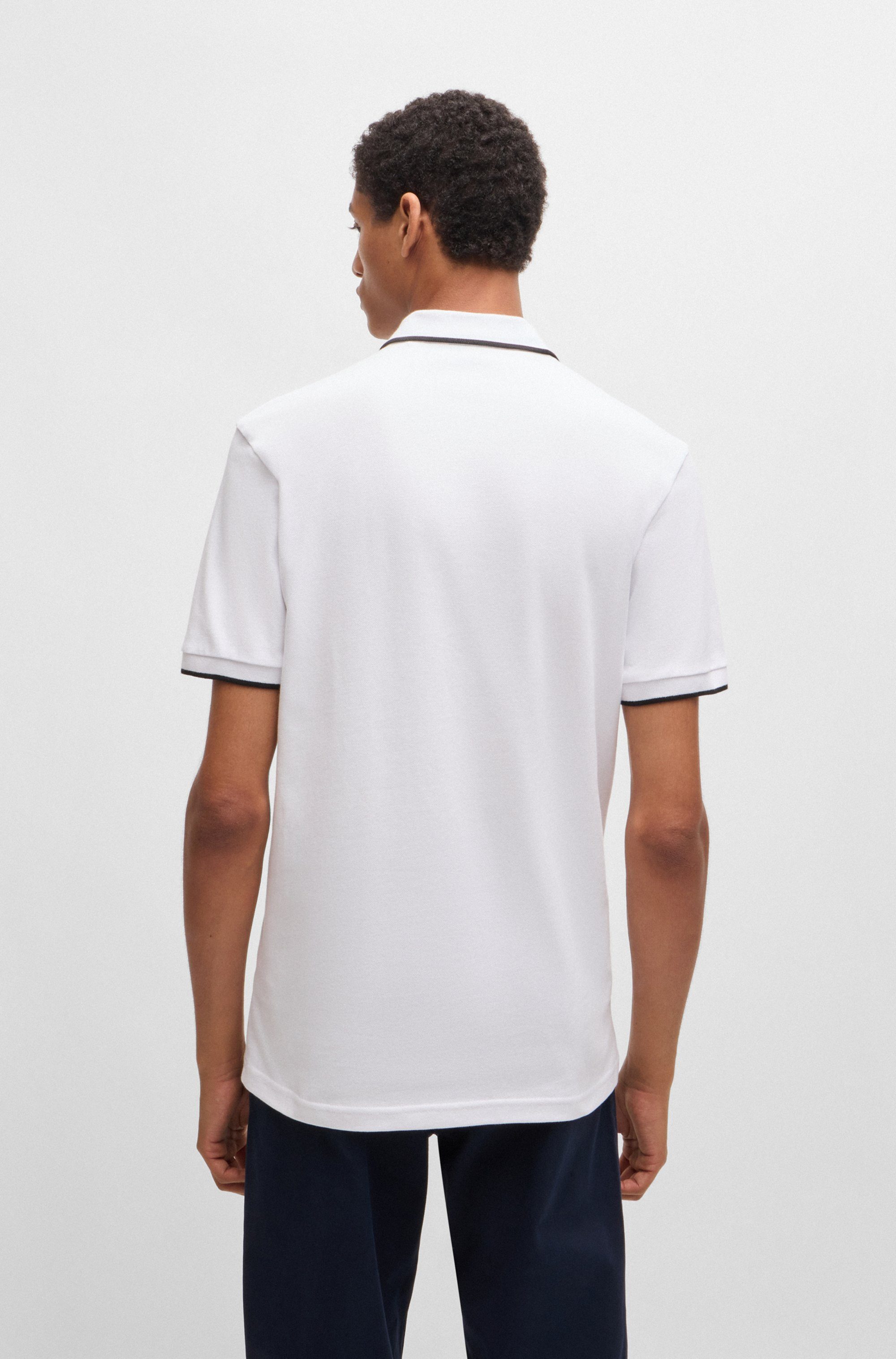 Boss Orange Poloshirt Passertip met boss badge
