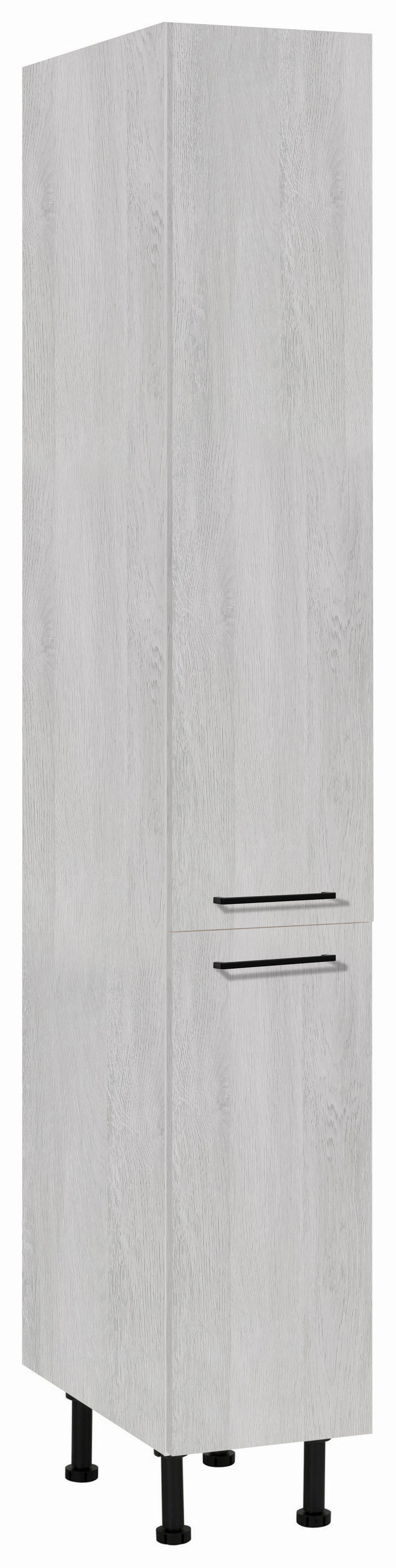 wiho Küchen Apothekerskast Nisos 30 cm breed, soft-close in lades, verstelbare voeten, zonder blad opbergkasten wit