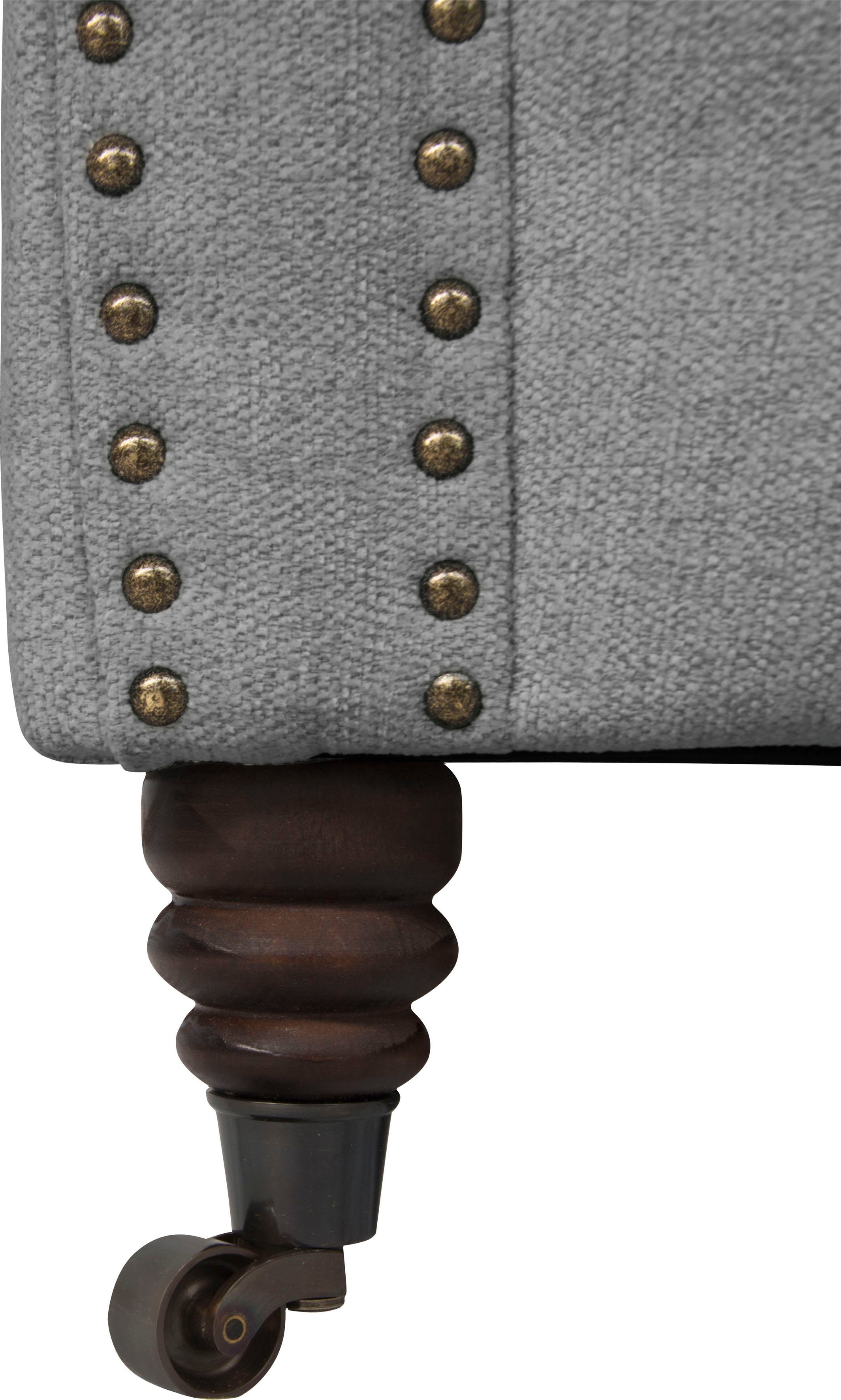 Home affaire Chesterfield-bank Aarburg luxueuze capitonnage en siernagels in chesterfield-design