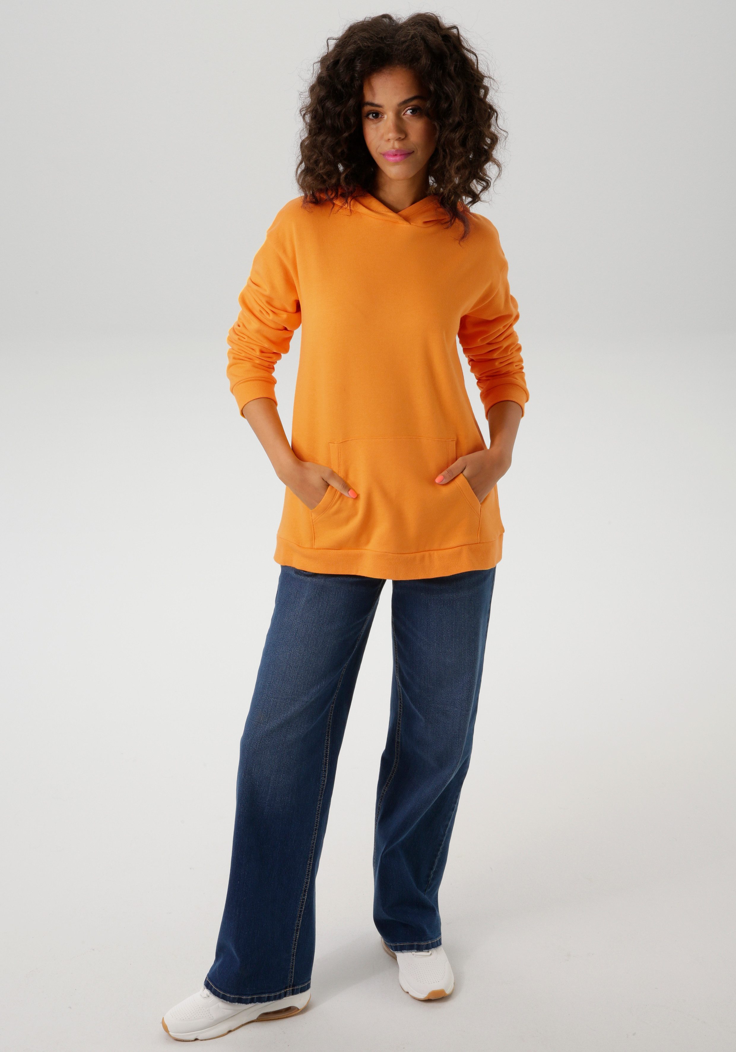 Aniston CASUAL Hoodie met smiley op de rug - nieuwe collectie