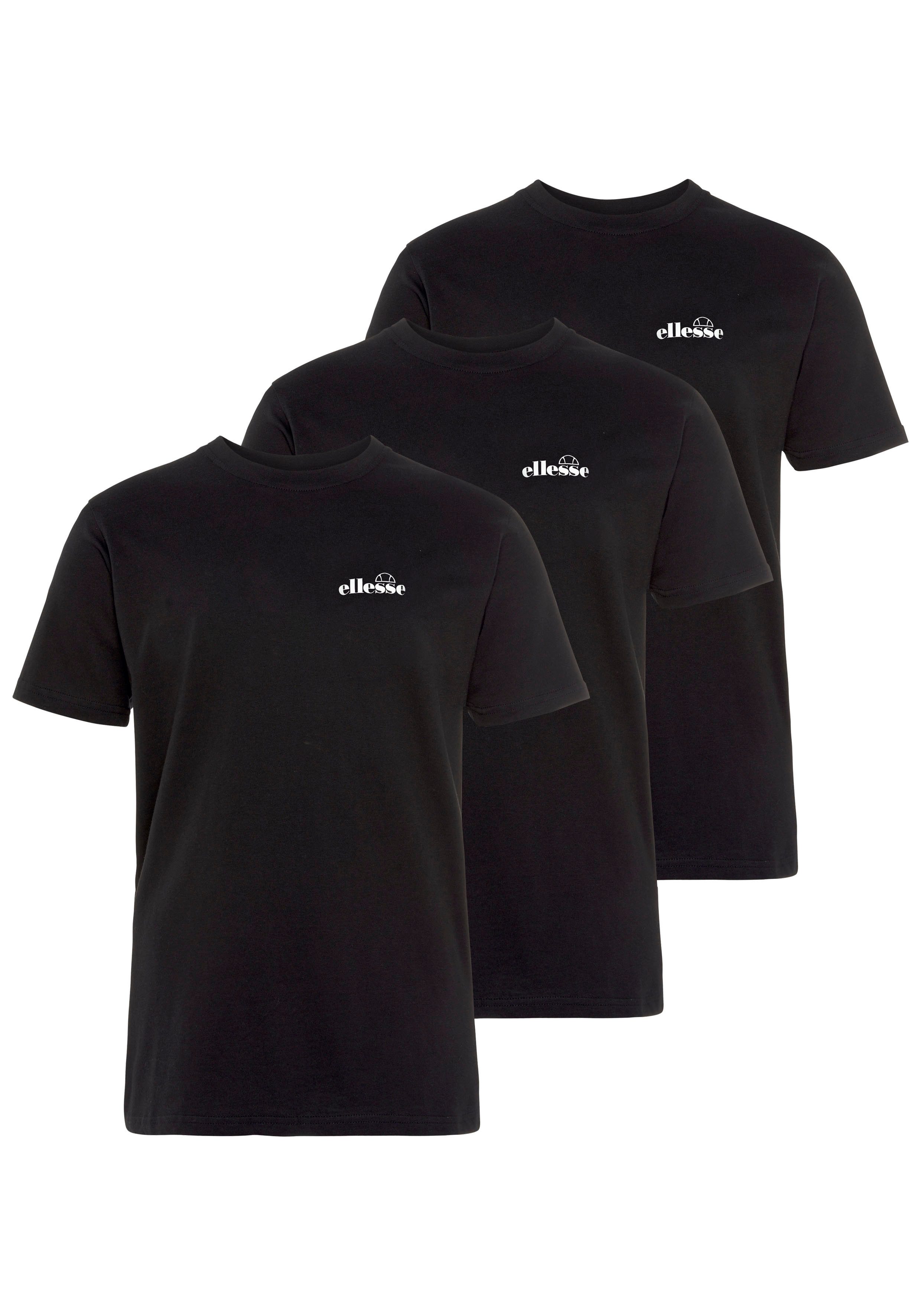 ellesse T-shirt AZZINI TEE (3 PACK) (set, 3-delig) heren t-shirts maat S zwart