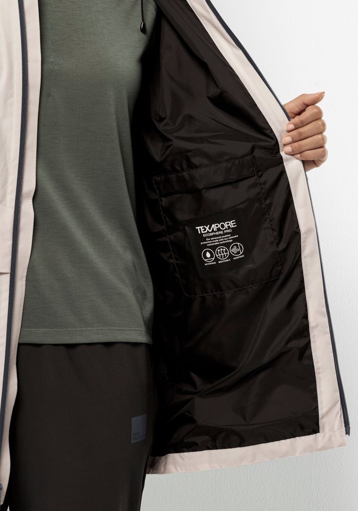 Jack Wolfskin Functioneel jack MAINKAI LONG JKT W