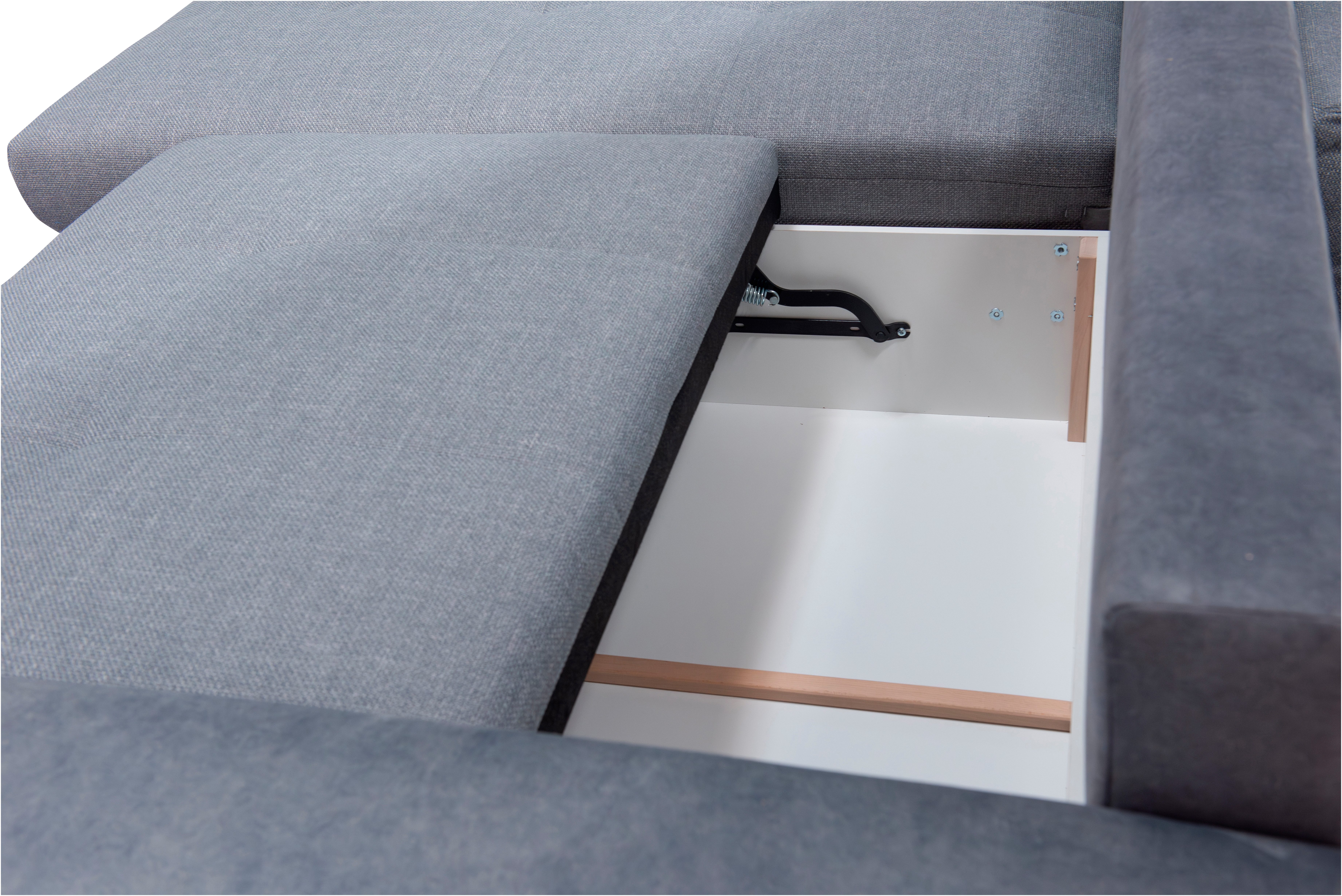 exxpo - sofa fashion Hoekbank Larnaca, incl. bedfunctie en opbergruimte, comfortabel en gezellig,