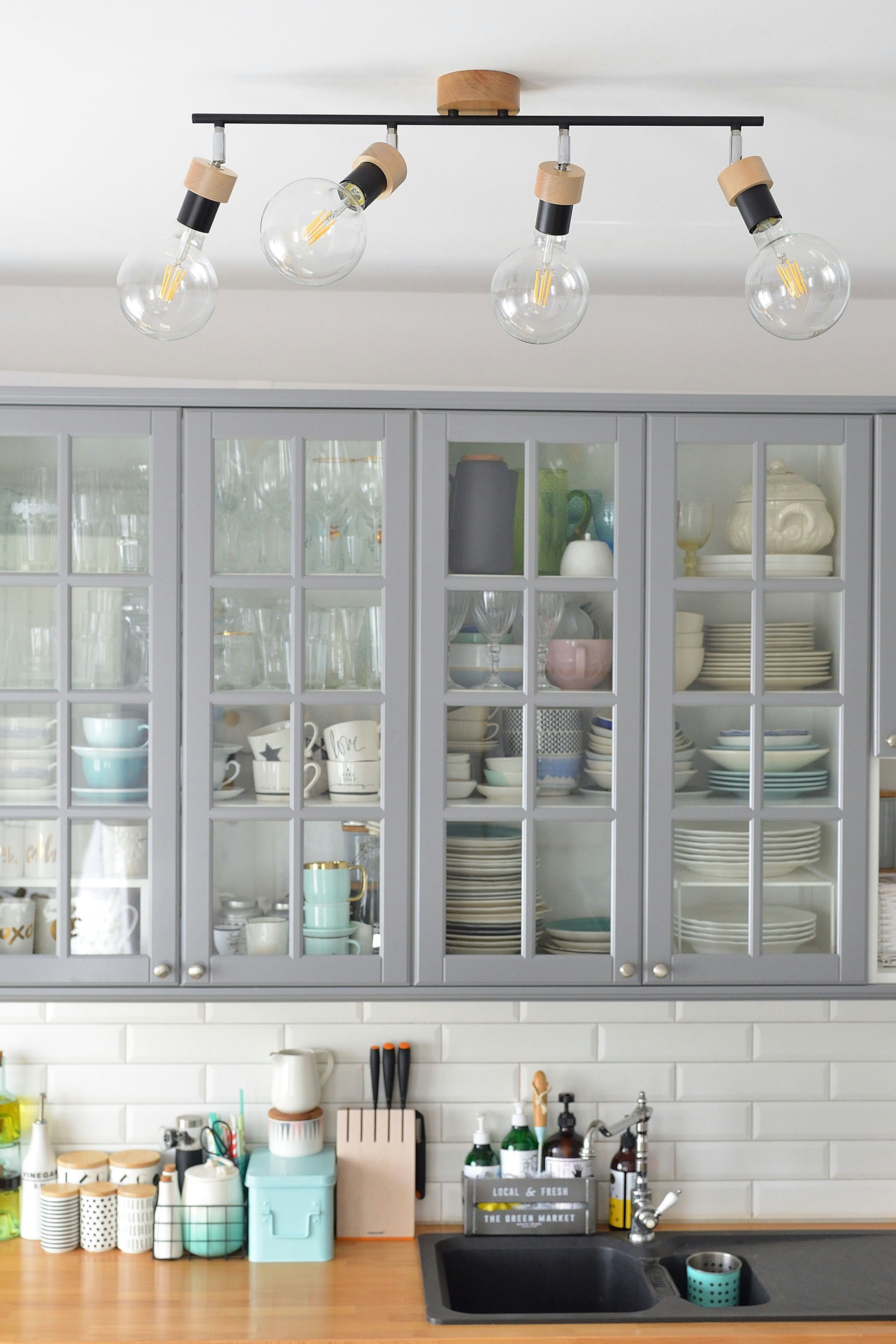 BRITOP LIGHTING Plafondlamp MARJOLAINE Beweegbare spots, van eikenhout, FSC®-certificaat (1 stuk)