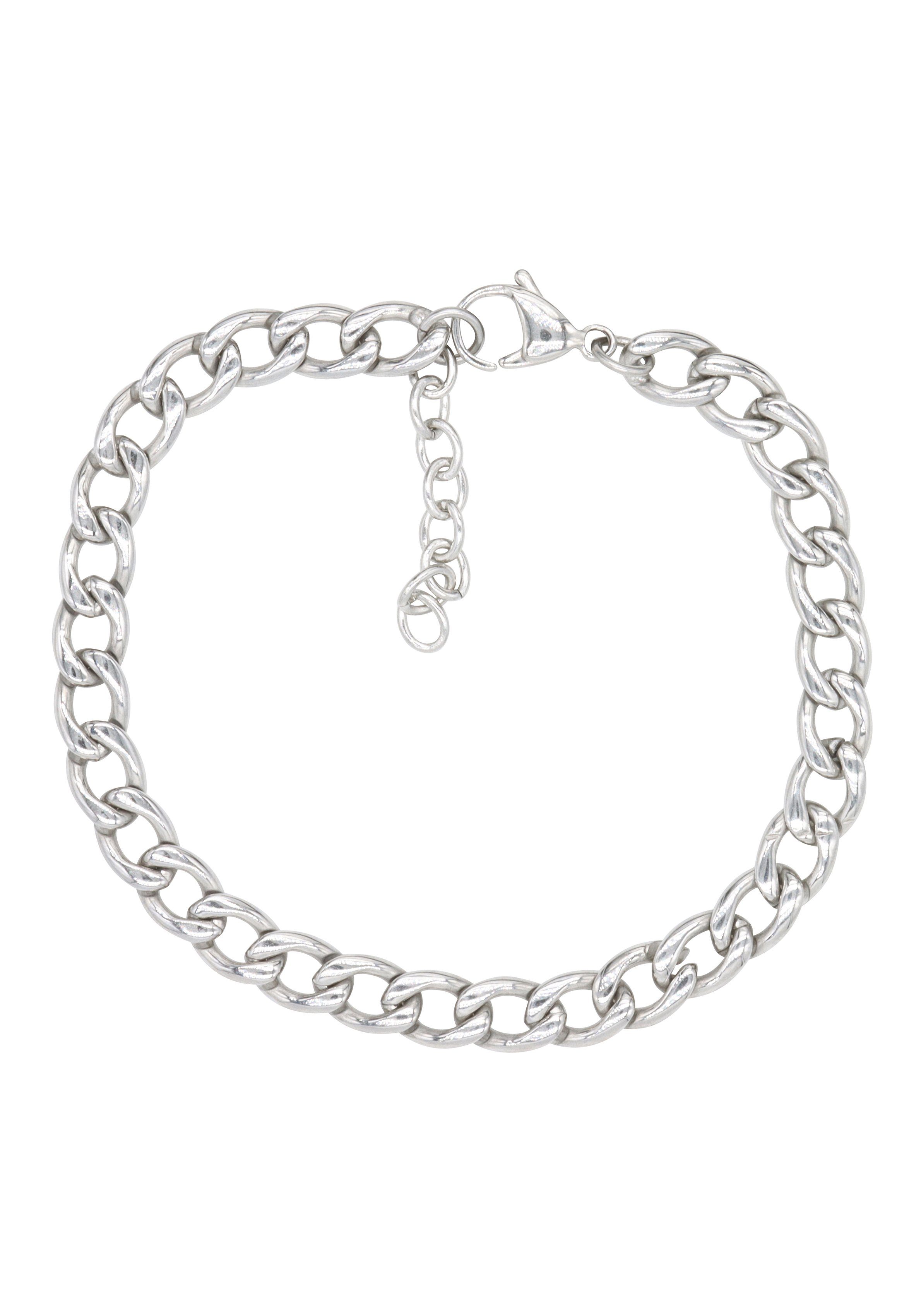 Firetti Edelstalen armband Sieraad cadeau panzerketting schakeling, 7 mm breed unisex armbanden maat 21 zilver