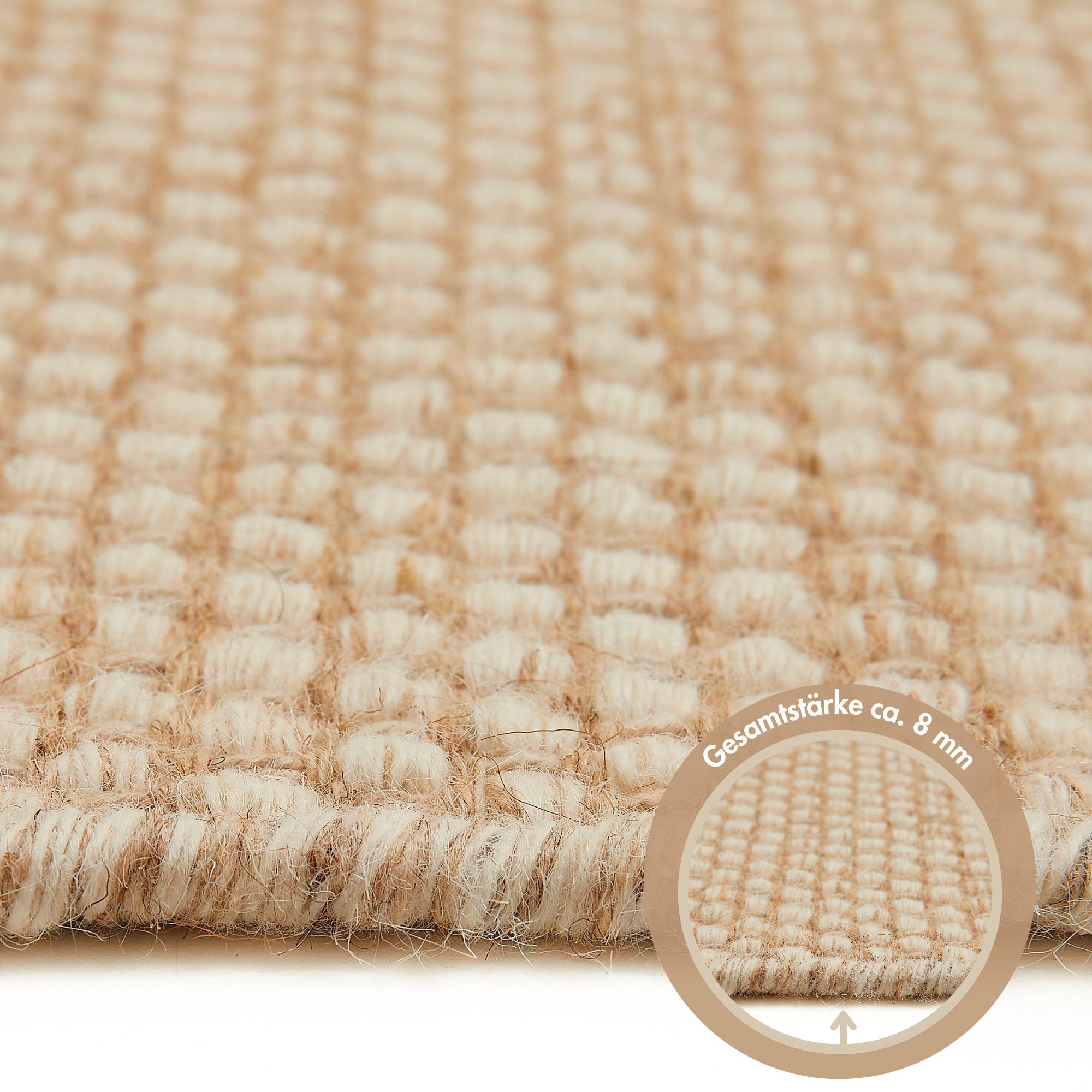 LUXOR living Wollen kleed Visby Handgeweven vloerkleed, platweefsel, met de hand geweven, zuivere wol