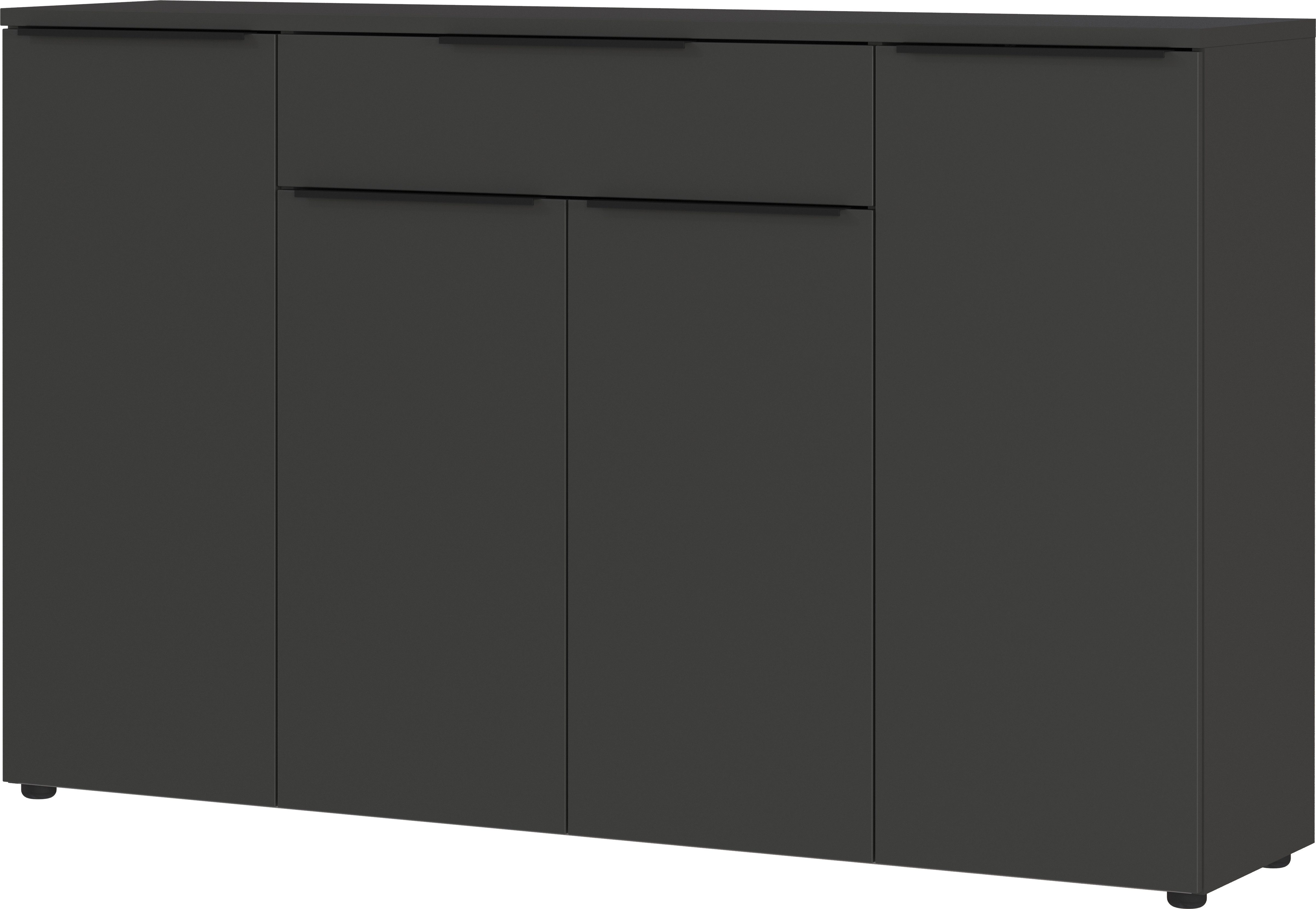 GERMANIA Kantoormeubelset Milaan incl. bureau, kastje op wieltjes, roomdivider en dressoir (4-delig)