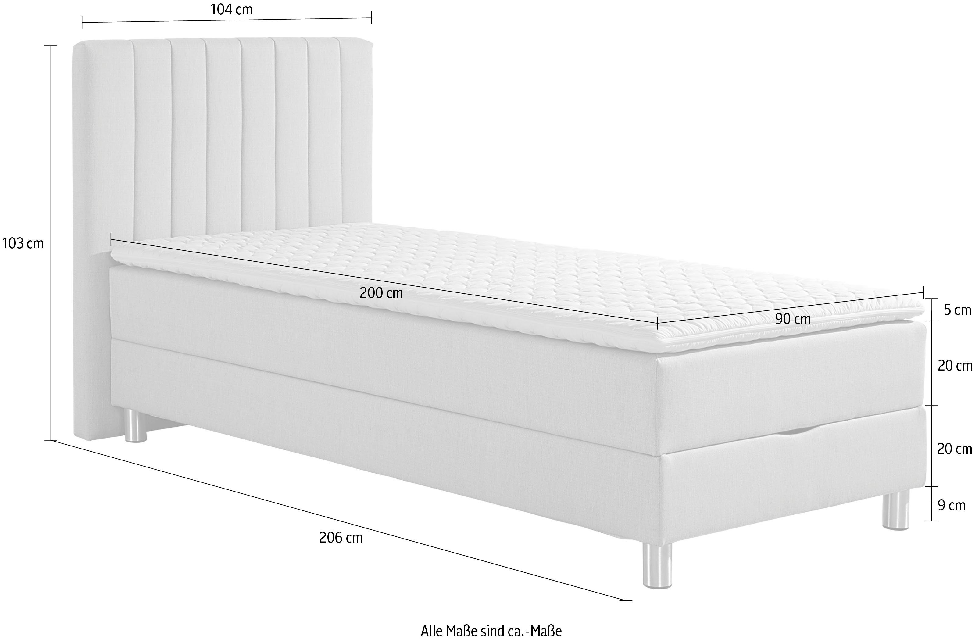 Maintal Boxspring met bedkist en topmatras van koudschuim
