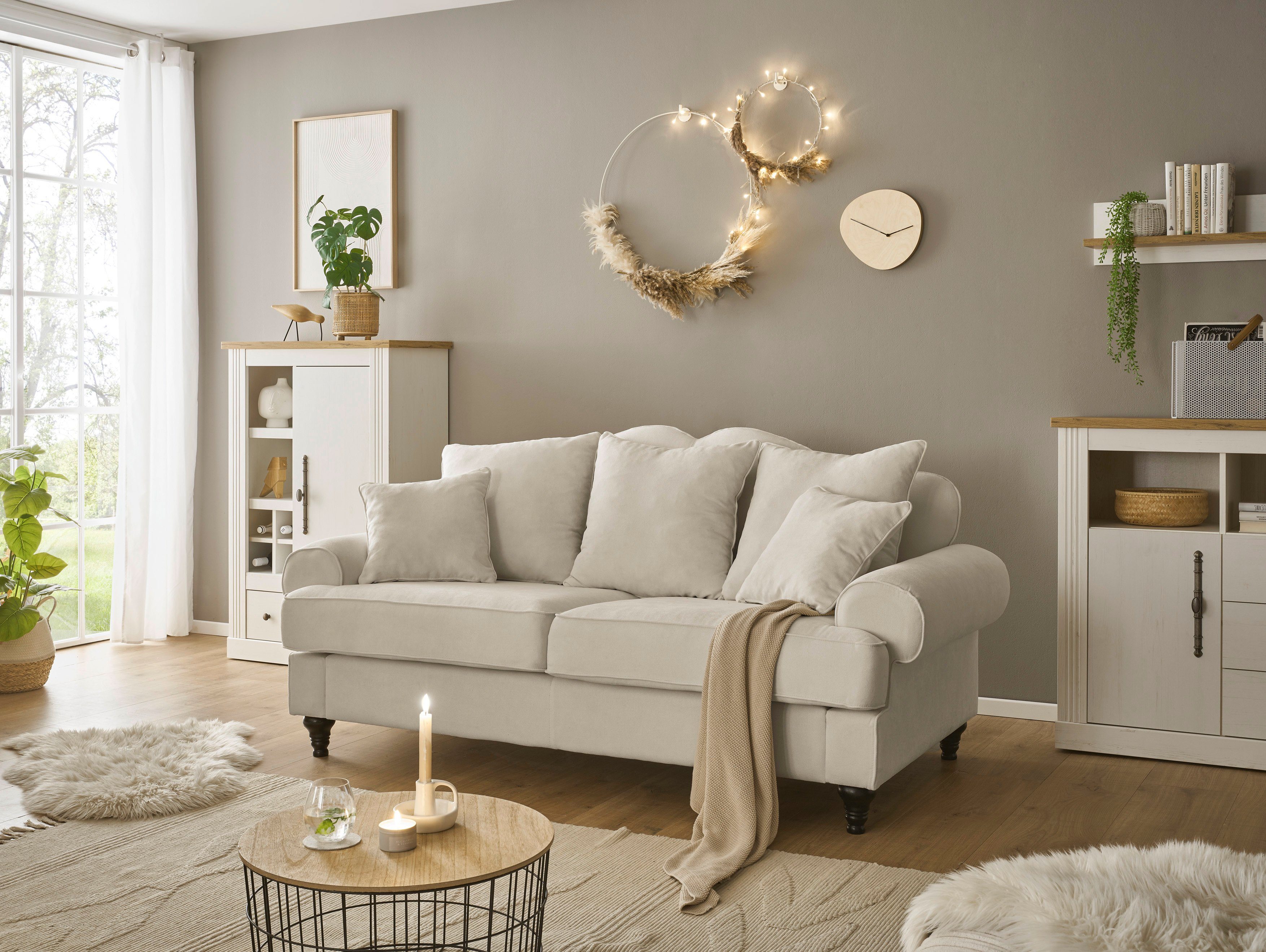 Home affaire 3-zitsbank Westminster met binnenveringsinterieur