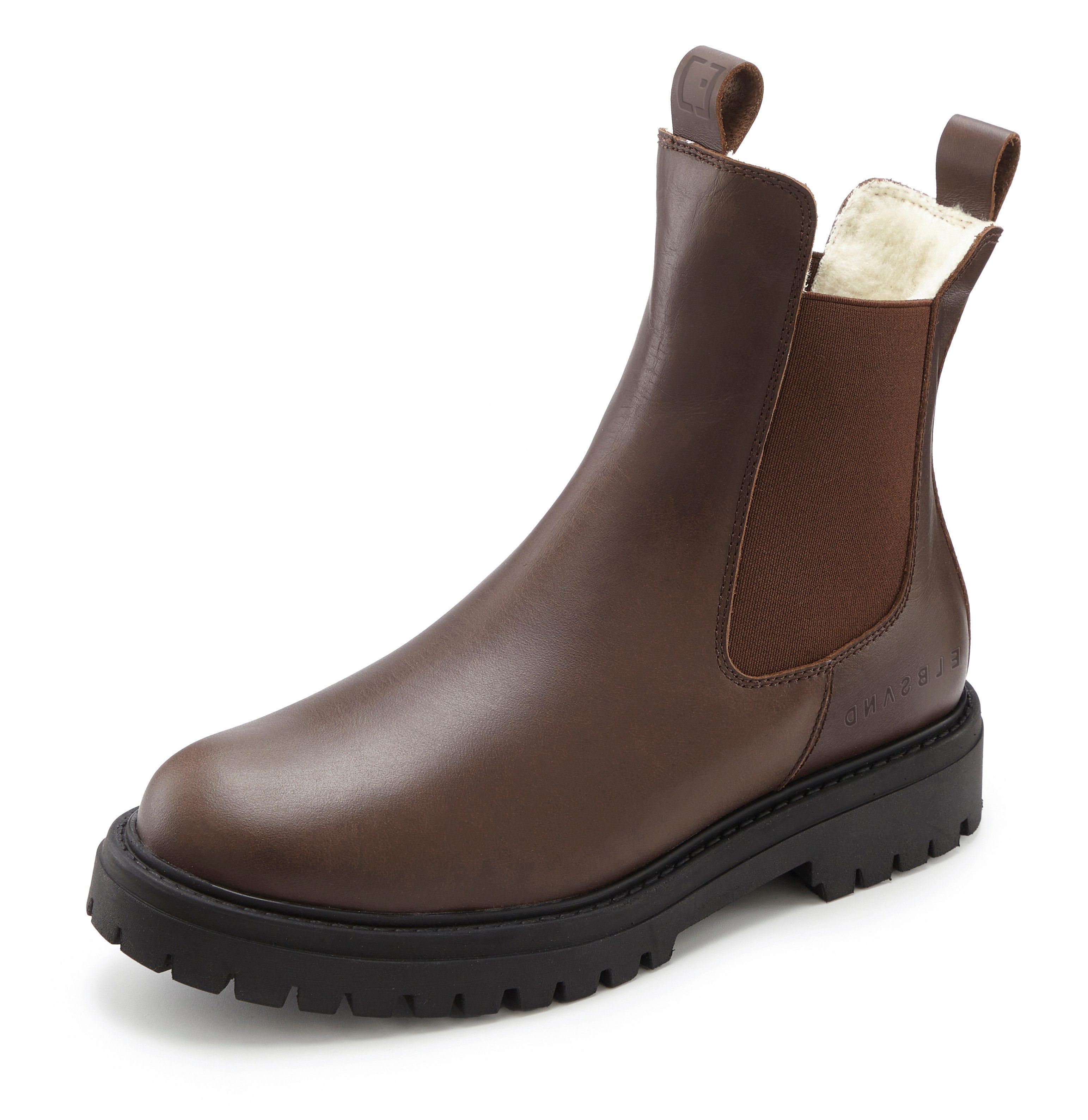 Elbsand Laarsjes Chelsea-boots Laarzen, boots, winterlaarzen, instaplaarzen van leer met warme voering