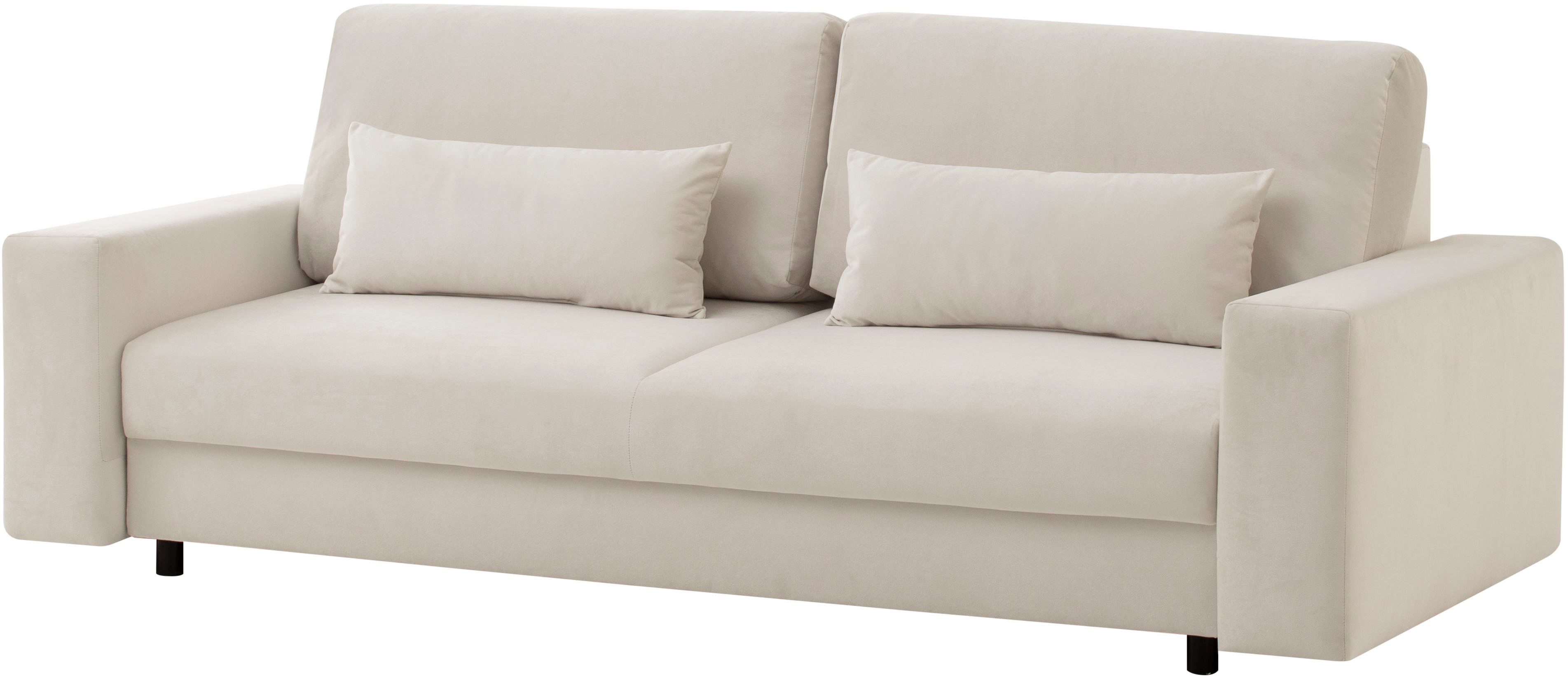LeGer Home by Lena Gercke Slaapbank Imoga, kussen met slaapfunctie, 3-zits bank, bank met bedlade in moderne kleuren en stoffen, bedfunctie, ligoppervlak: 200x150 cm