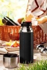 Emsa Thermofles Senator Class 1,0 l, roestvrij staal/siliconen manchet, 100% lekvrij