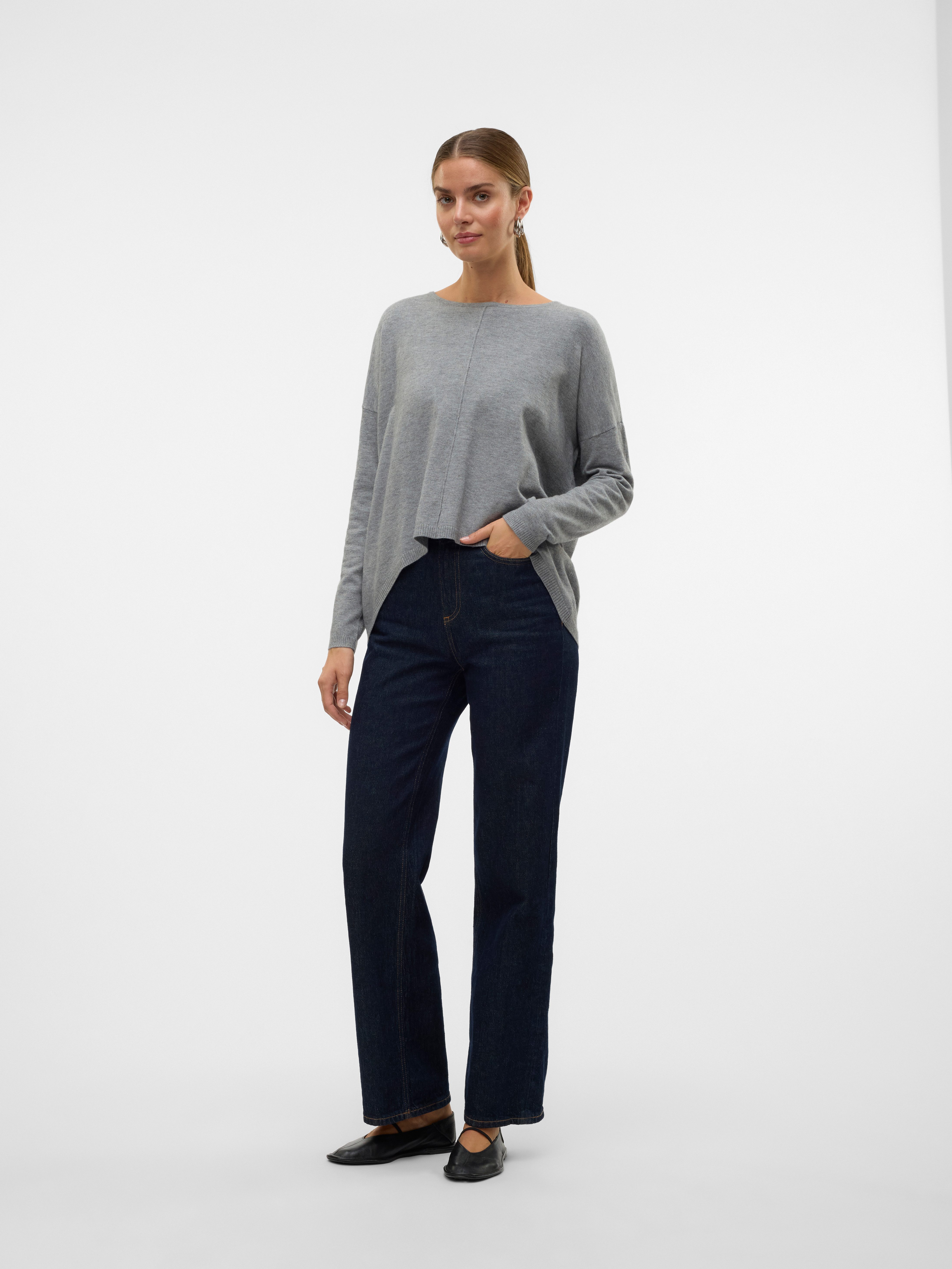 Vero Moda Trui met ronde hals VMBREEZE AURA LS ZIPPER BLOUSE NOOS