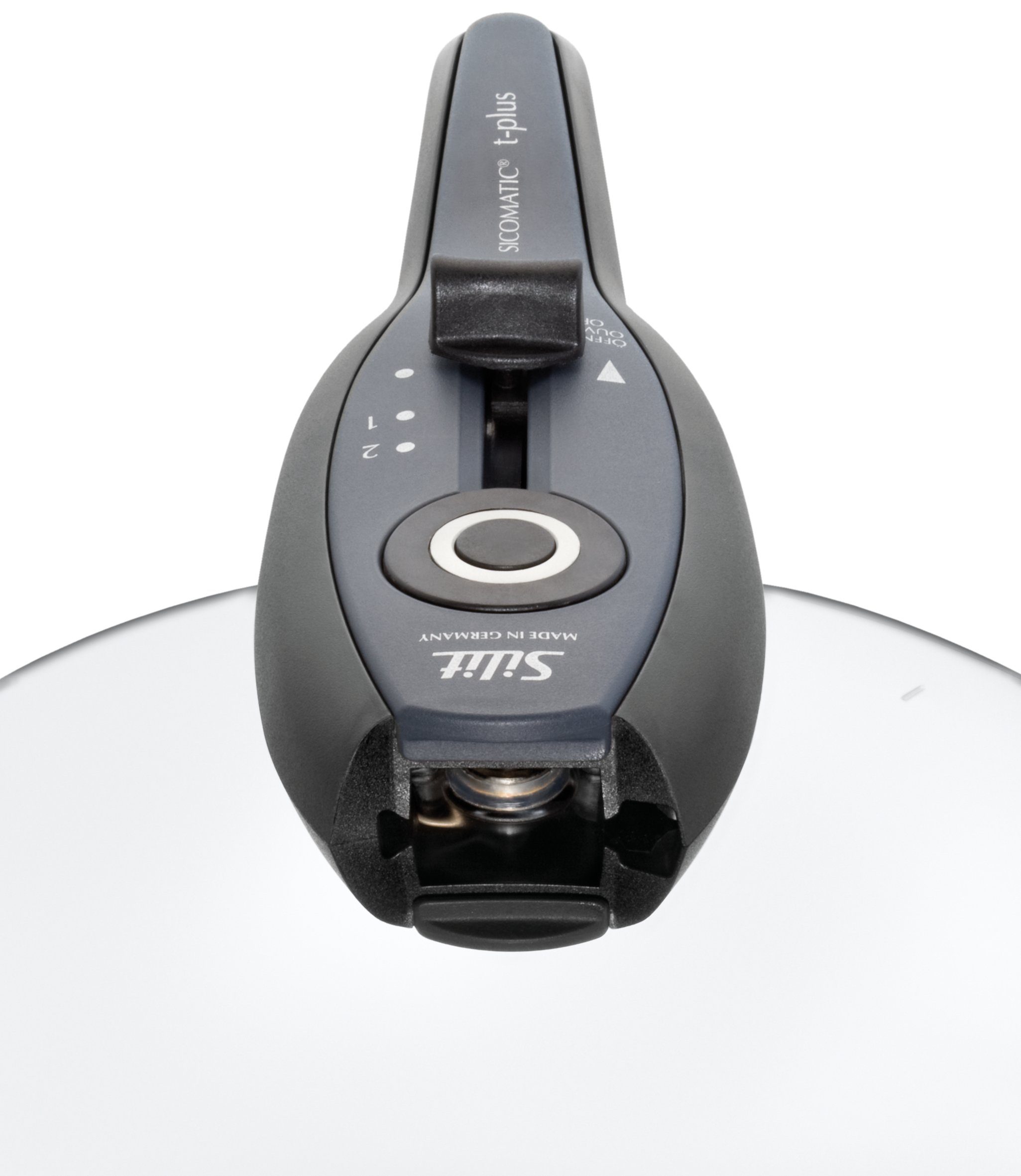 Silit Snelkookpan SICOMATIC T-PLUS, inductiepan vaatwasmachinebestendig geschikt voor alle gangbare fornuizen, 3 kookstanden, made in germany