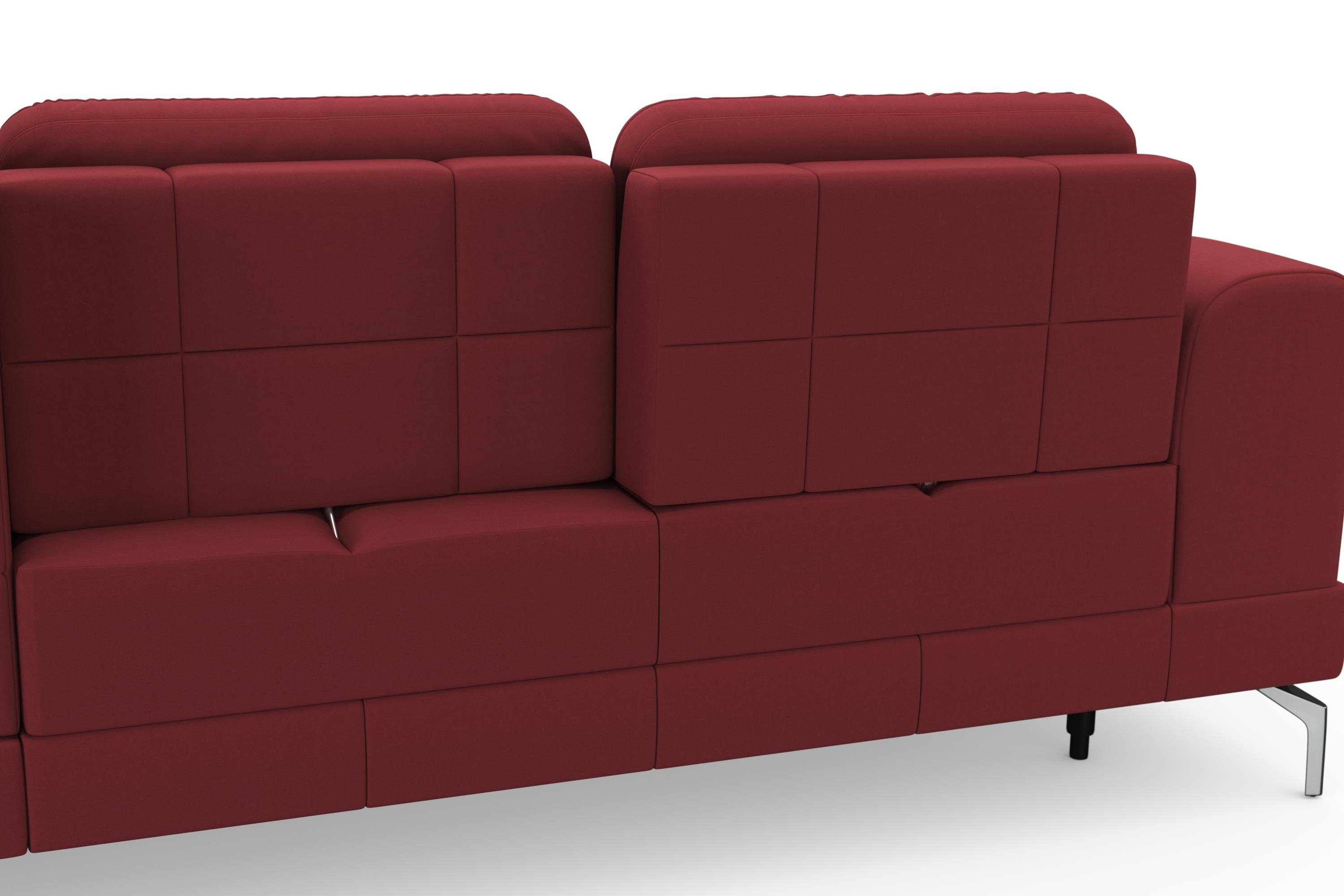 sit&more Hoekbank Bendigo L-vorm inclusief zitdiepteverstelling, bodemvrijheid 15 cm, 2 pootkleuren